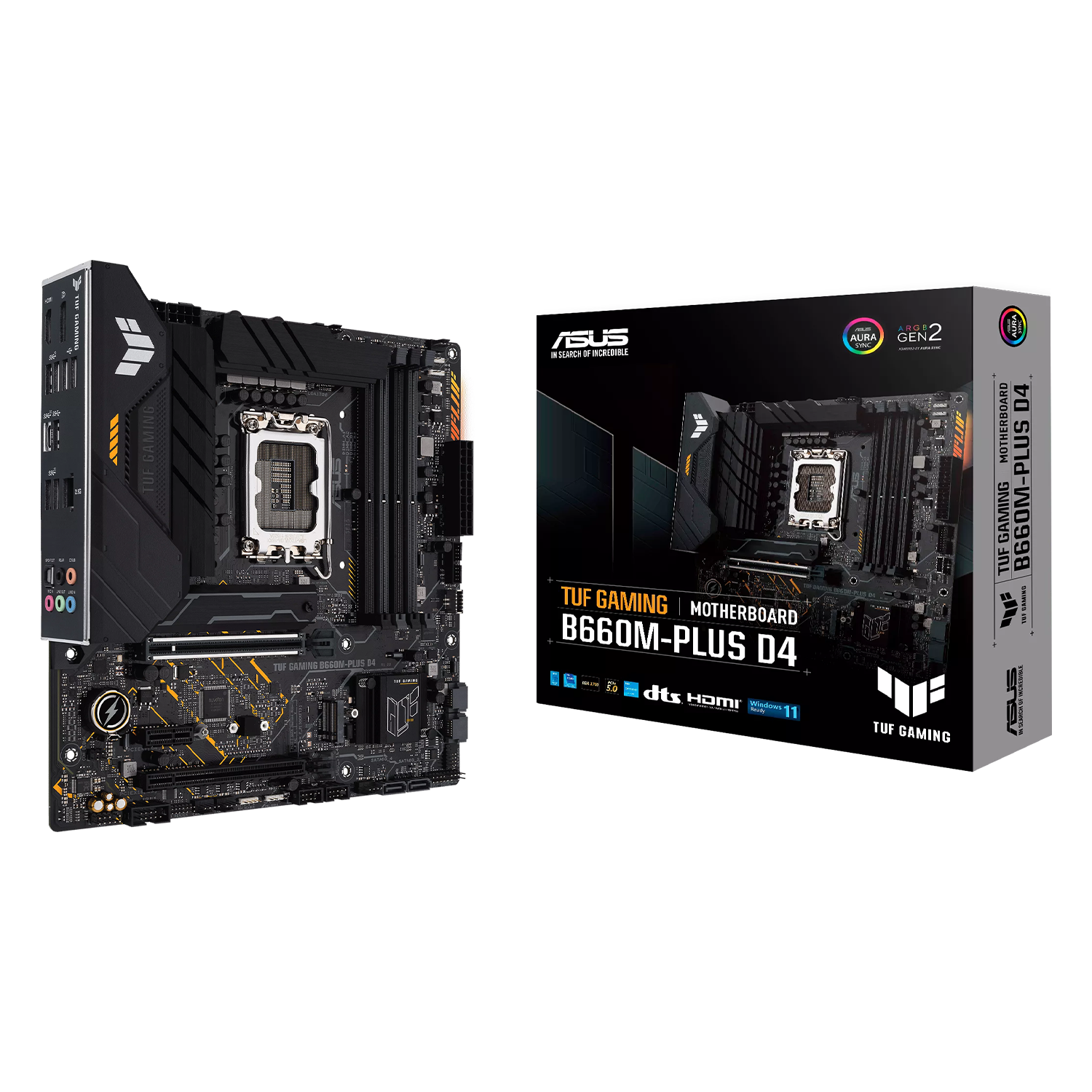 Placa Mãe Asus B660M-PLUS TUF Gaming D4, Intel LGA 1700, B660, mATX, DDR4, RGB