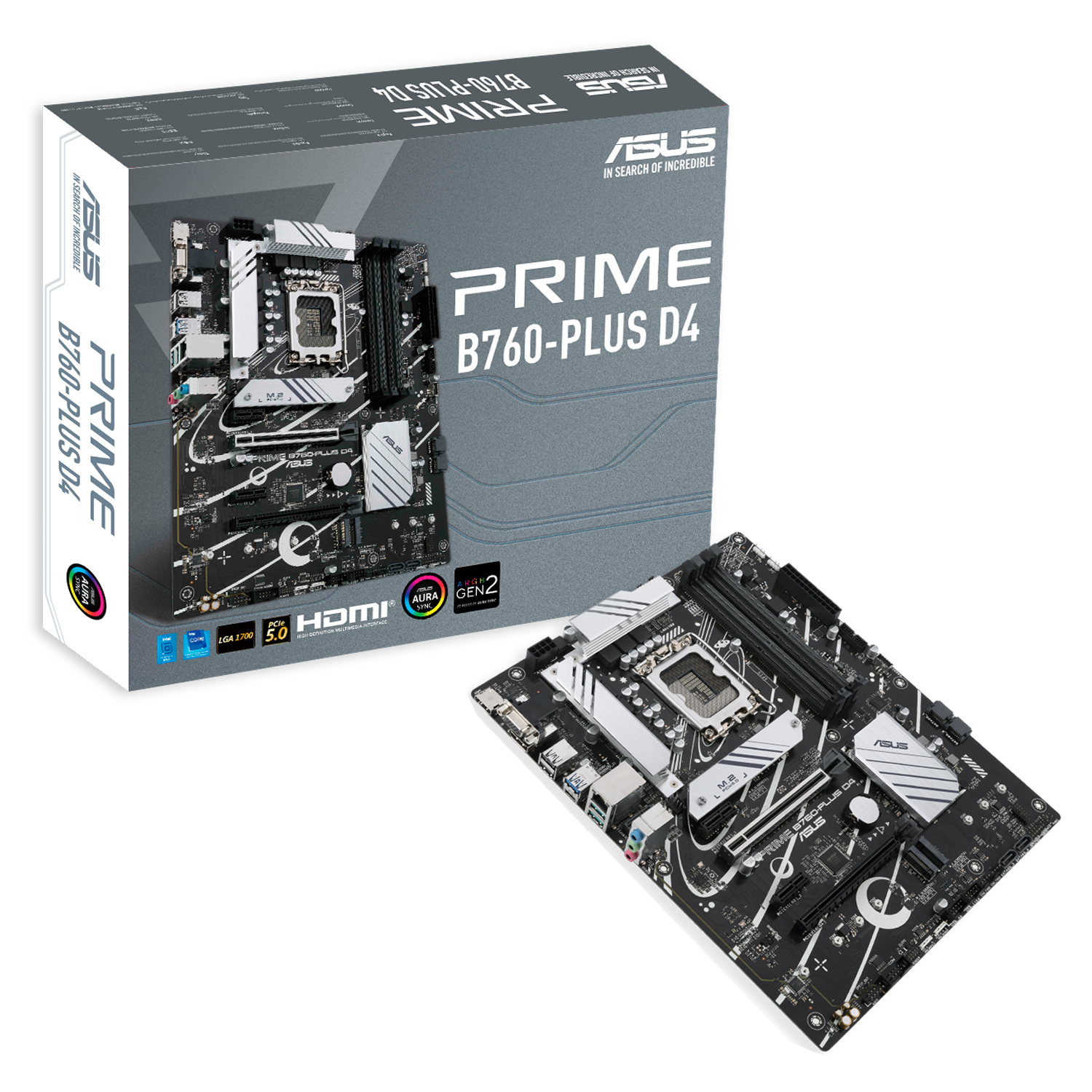 Placa Mãe Asus B760 Plus Prime D4 LGA 1700 / Chipset Intel B760 / ATX / DDR4

