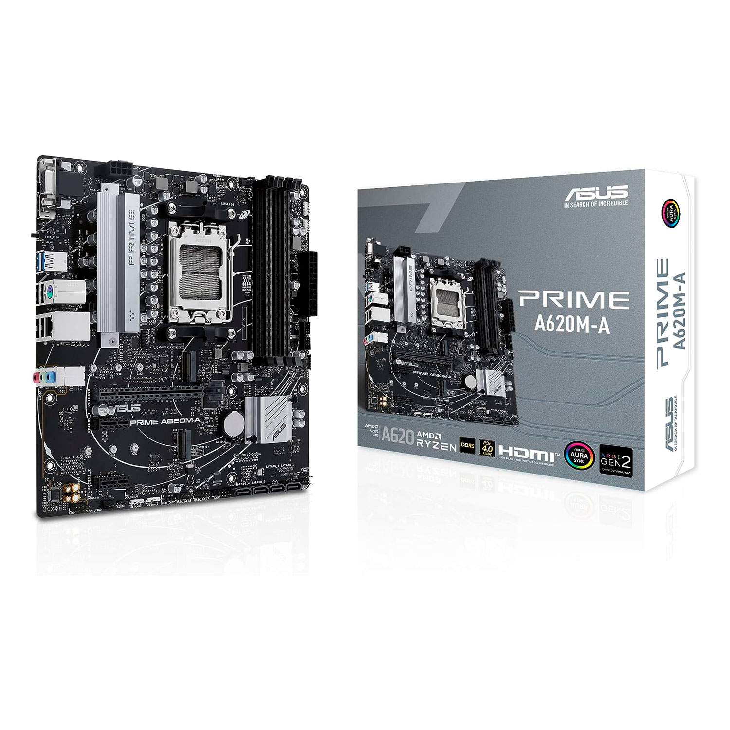 Placa Mãe Asus Prime A620M-A DDR5 Socket AM5 Chipset A620 Micro ATX