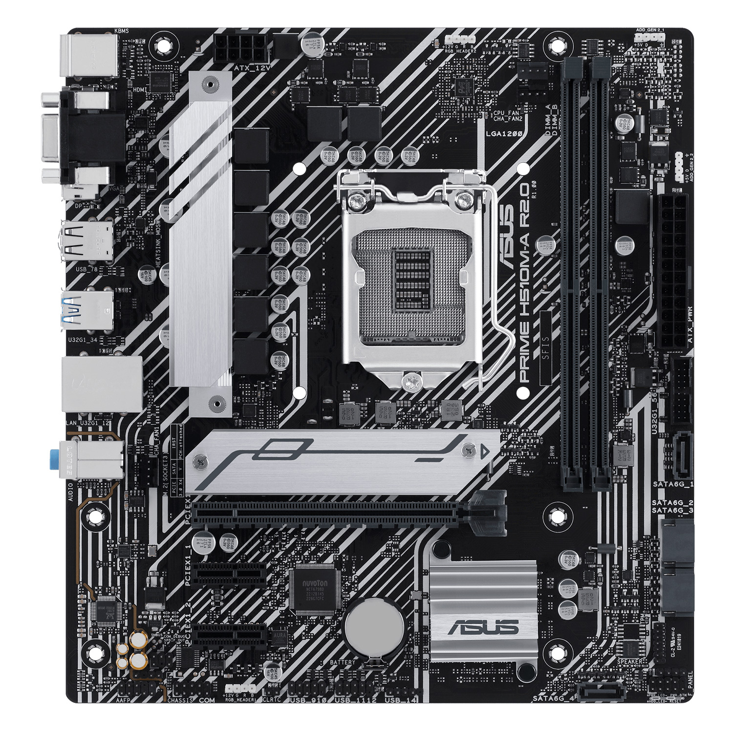 Placa Mãe Asus Prime H510M-A R2.0 Socket Intel LGA 1200 Chipset Intel H470 DDR4 Micro ATX