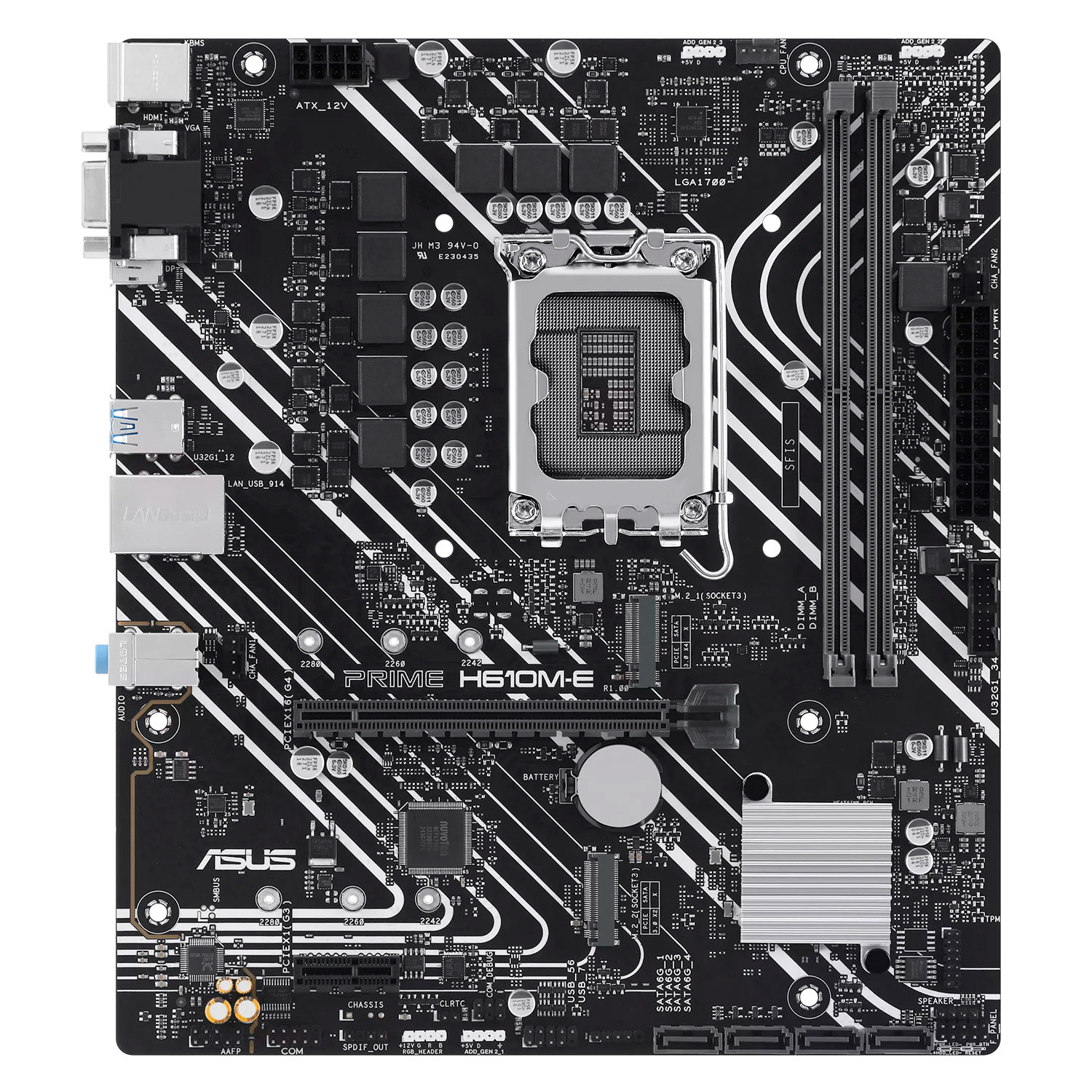 Placa Mãe Asus Prime H610M-E Socket LGA 1700 Chipset Intel H610 DDR5 Micro ATX
