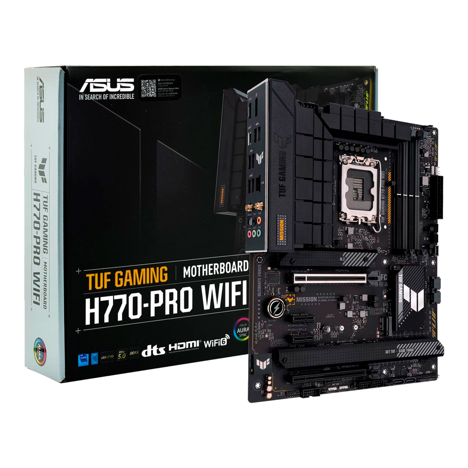 Placa Mãe Asus Tuf Gaming H770 Pro WiFi DDR5 Socket LGA 1700 Chipset Intel H770 Micro ATX