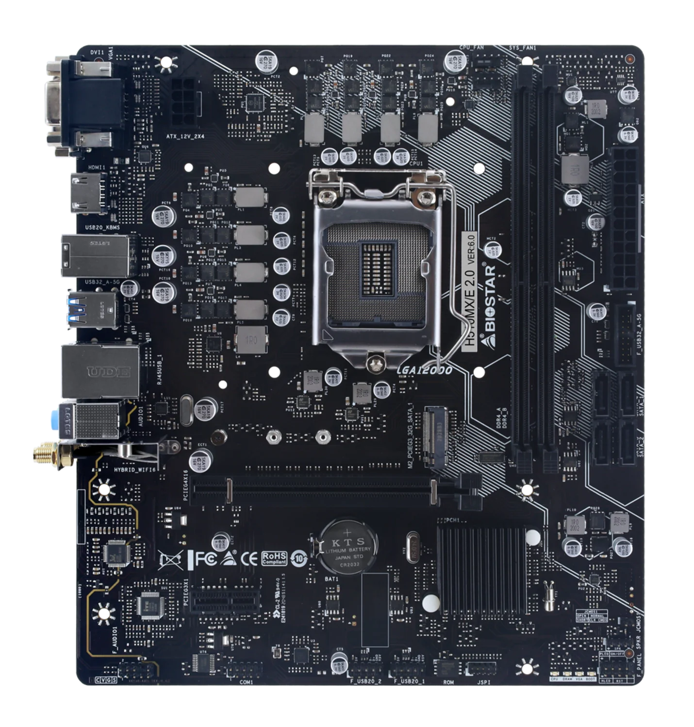Placa Mãe Biostar H510 MX/E 2.0 DDR4 Socket LGA 1200 Chipset LGA 1200 Micro ATX
