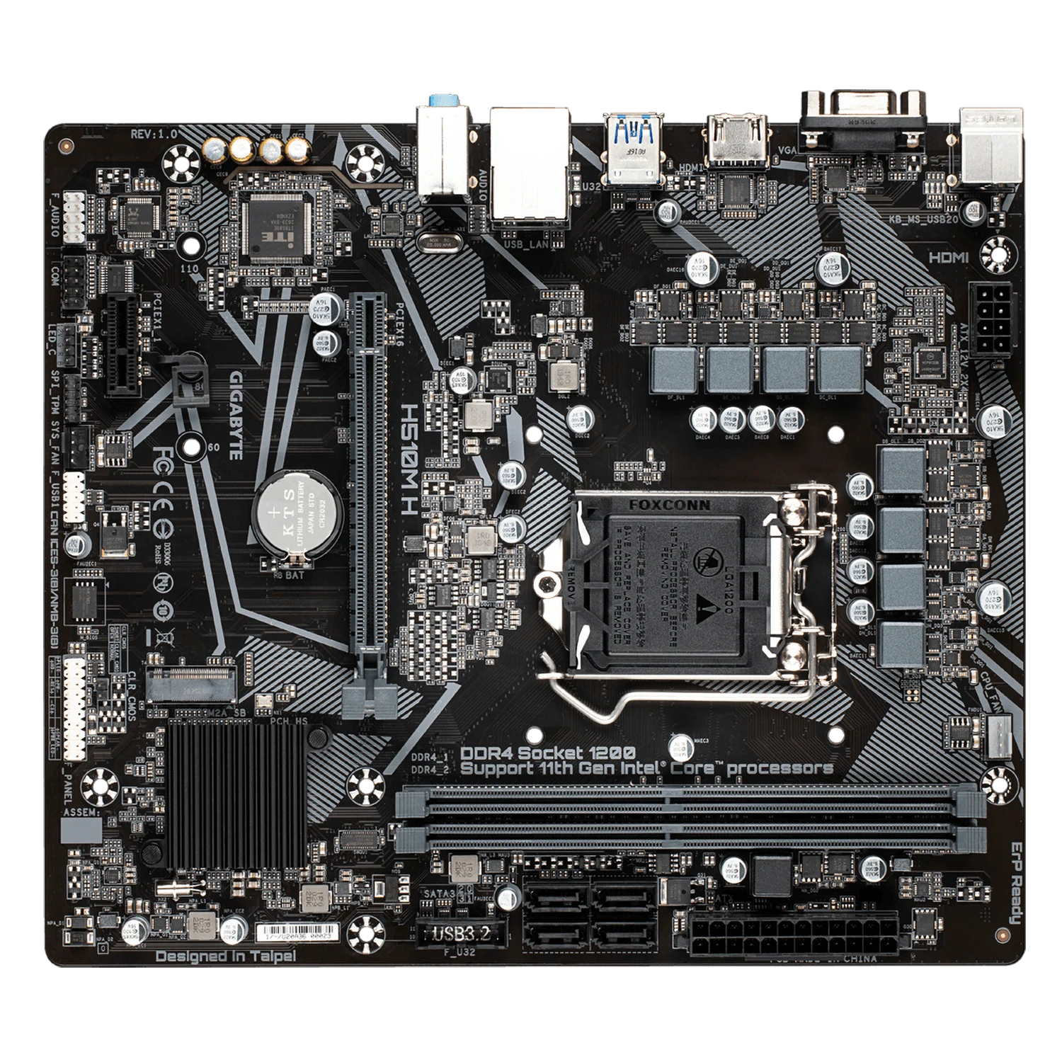 Placa Mãe Gigabyte H510M H DDR4 Socket LGA 1200 Chipset Intel H510 Express Micro ATX