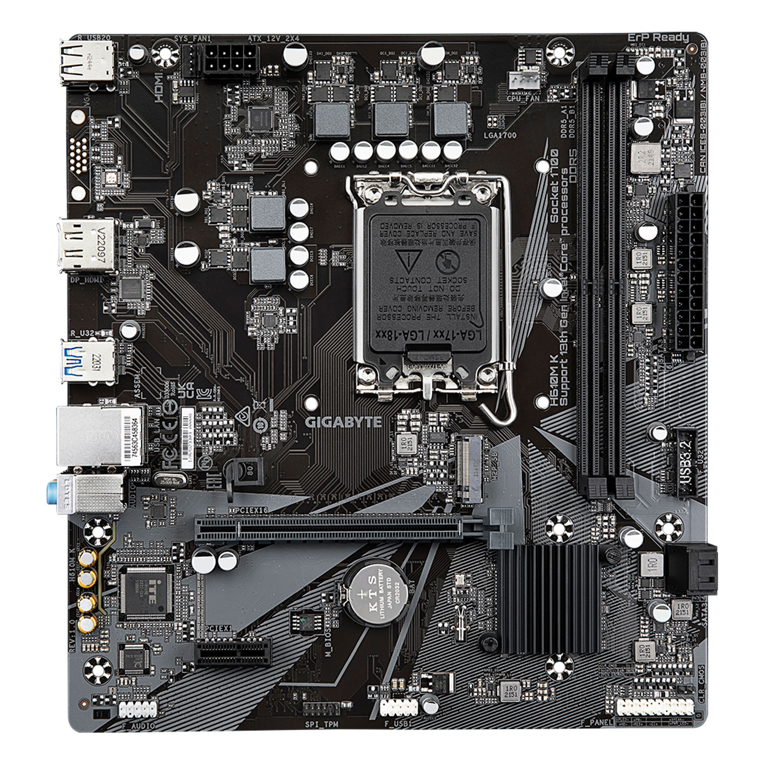 Placa Mãe Gigabyte H610M K DDR4 Socket LGA 1700 Chipset Intel H610 Express Micro ATX