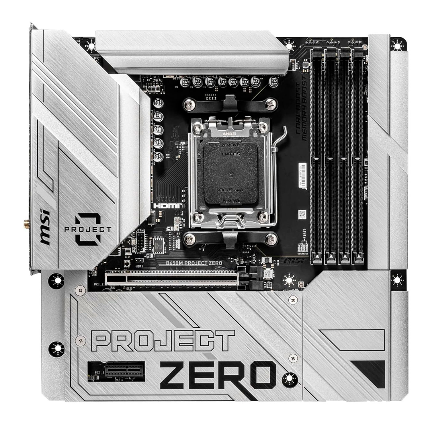 Placa Mãe MSI B650M Project Zero DDR5 Socket AMD AM5 Chipset B650 Micro ATX