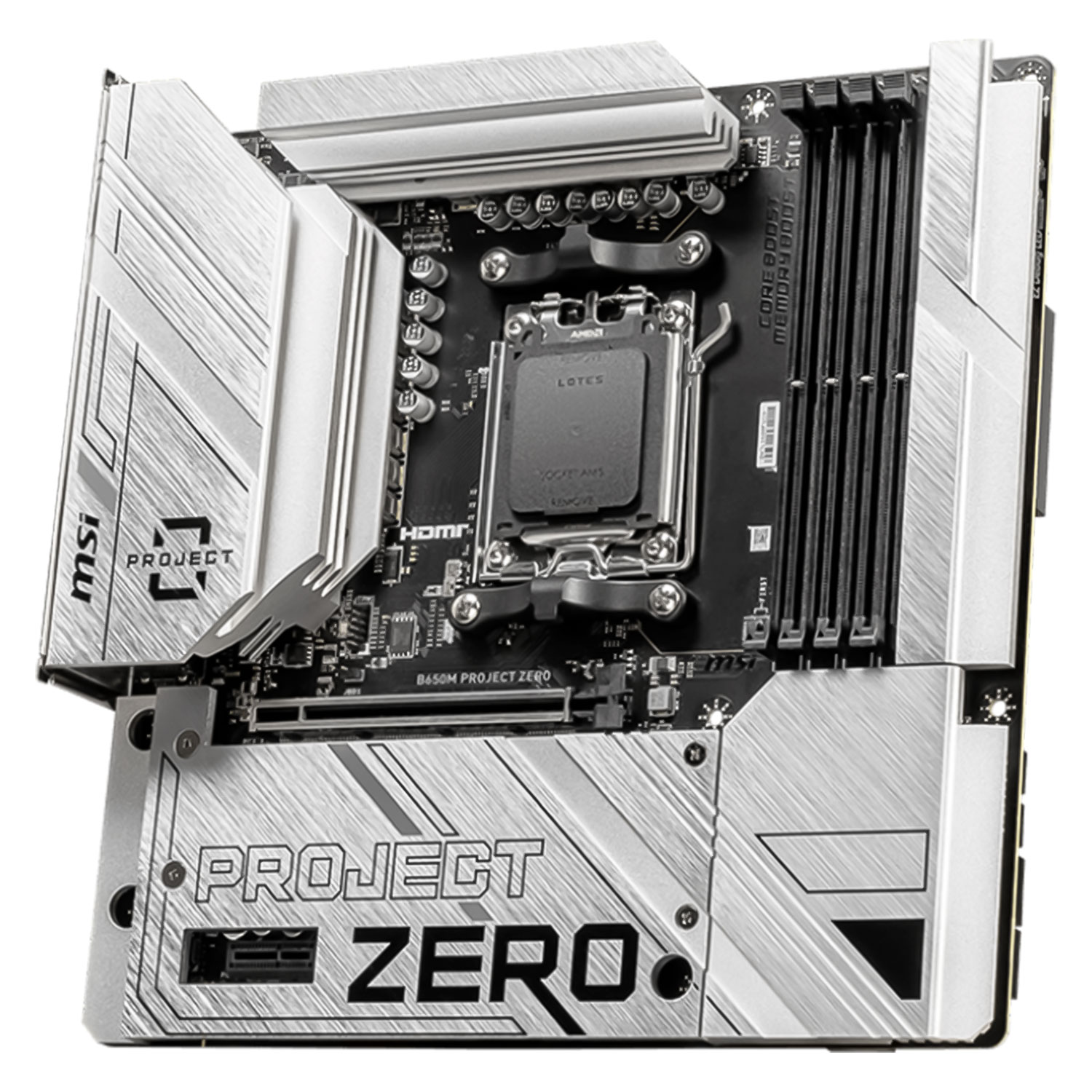 Placa Mãe MSI B650M Project Zero DDR5 Socket AMD AM5 Chipset B650 Micro ATX