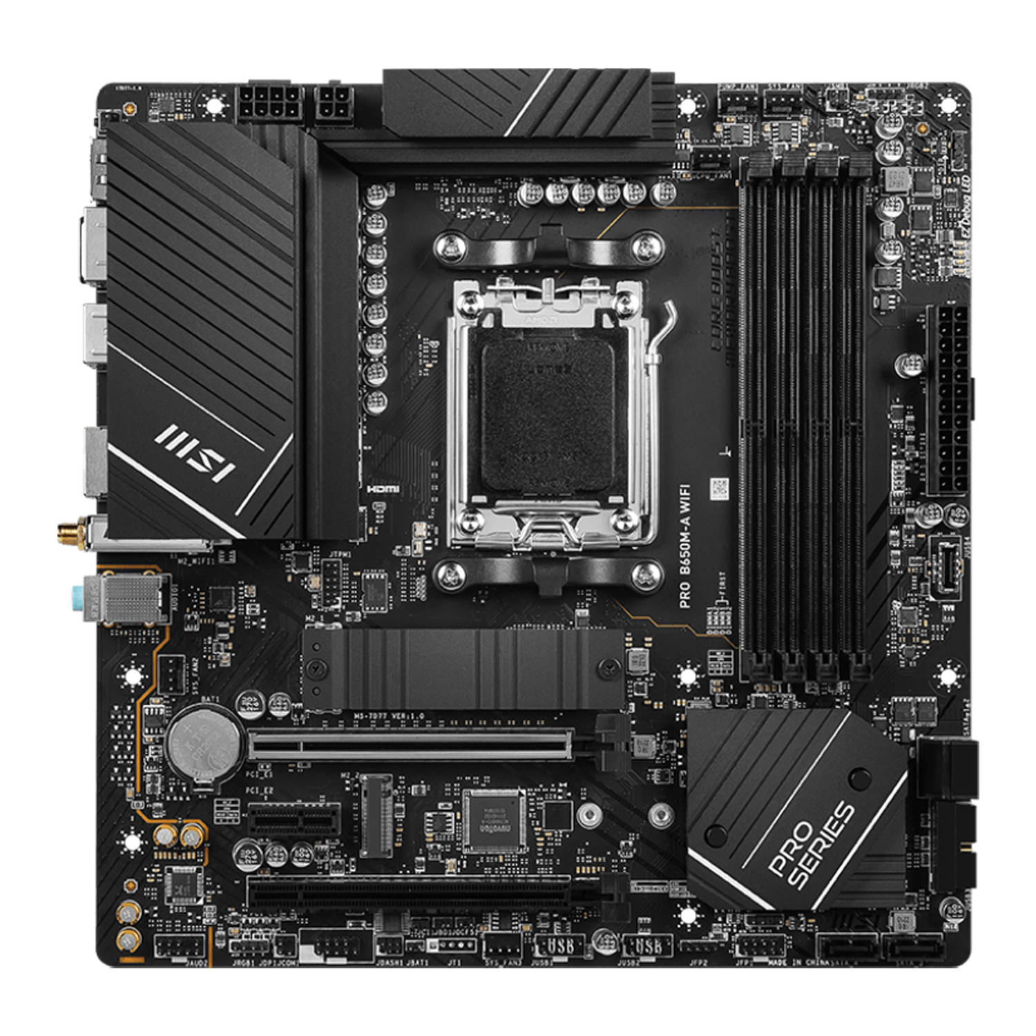 Placa Mãe MSI Pro B650M-A Pro WiFi DDR5 Socket AMD AM5 Chipset B650 Micro ATX