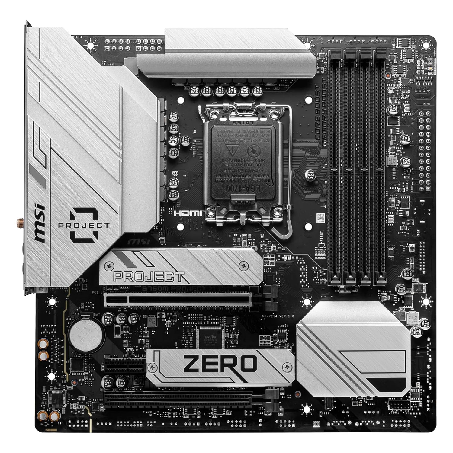 Placa Mãe MSI Project Zero B760M DDR5 Socket LGA 1700 Chipset Intel B760 Micro ATX