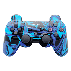 Controle Sony Dual Shock 3 PPP Azul Escuro para PS3