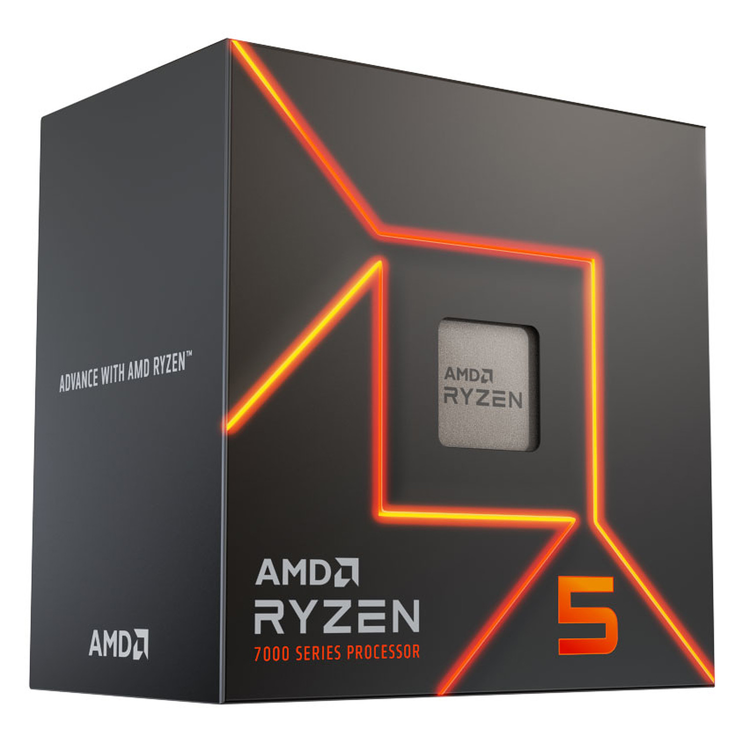 Processador AMD AM5 Ryzen R5 7600 / AM5 / 12 Threads / 3.8GHz (5.1GHz Turbo) Cache 38MB