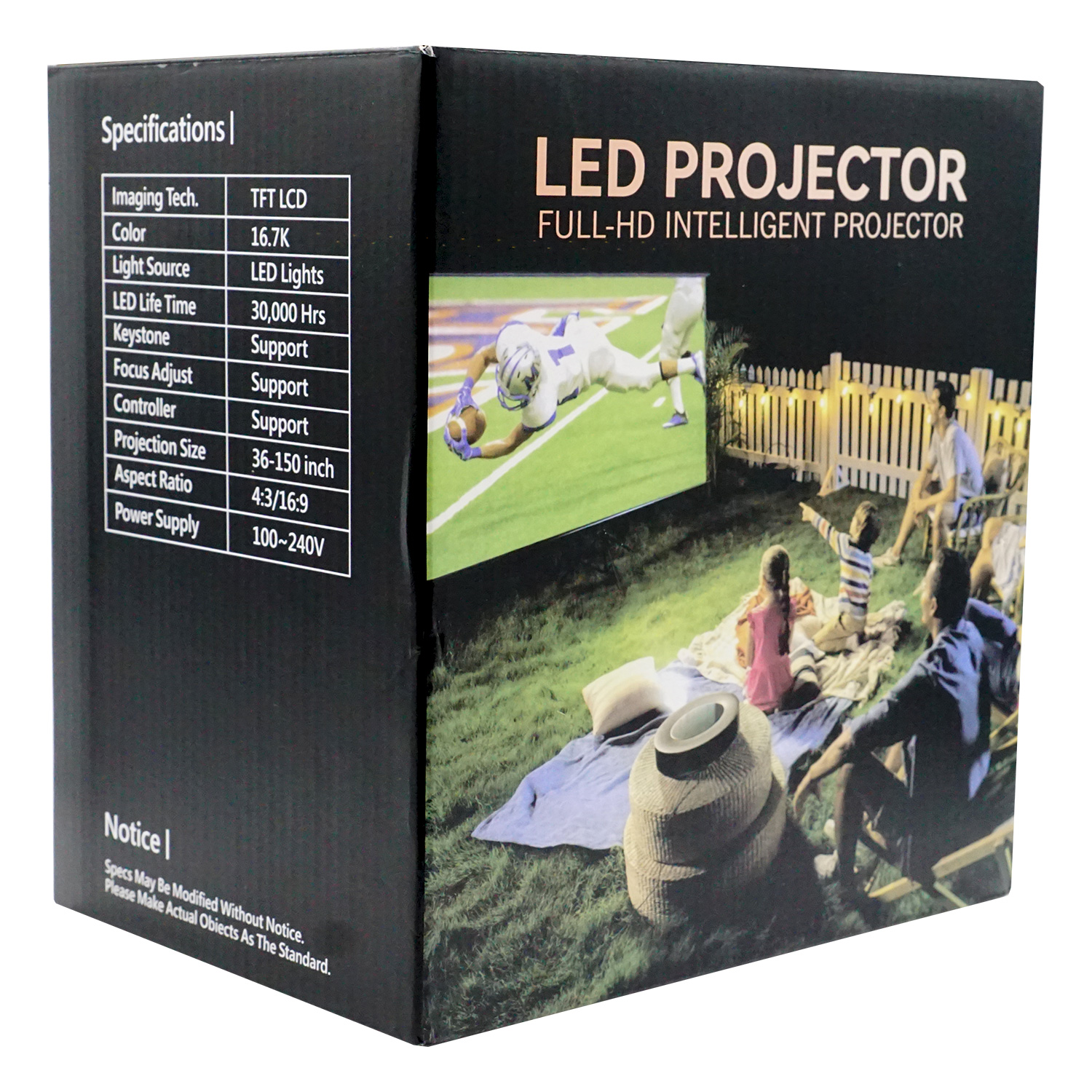 Projetor Mannatech 150 Lumens FHD 1080P Bivolt - Branco