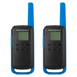Walk Talk Motorola T-270 20MIL-40KM / Carregador USB / Bivol - Preto / Azul