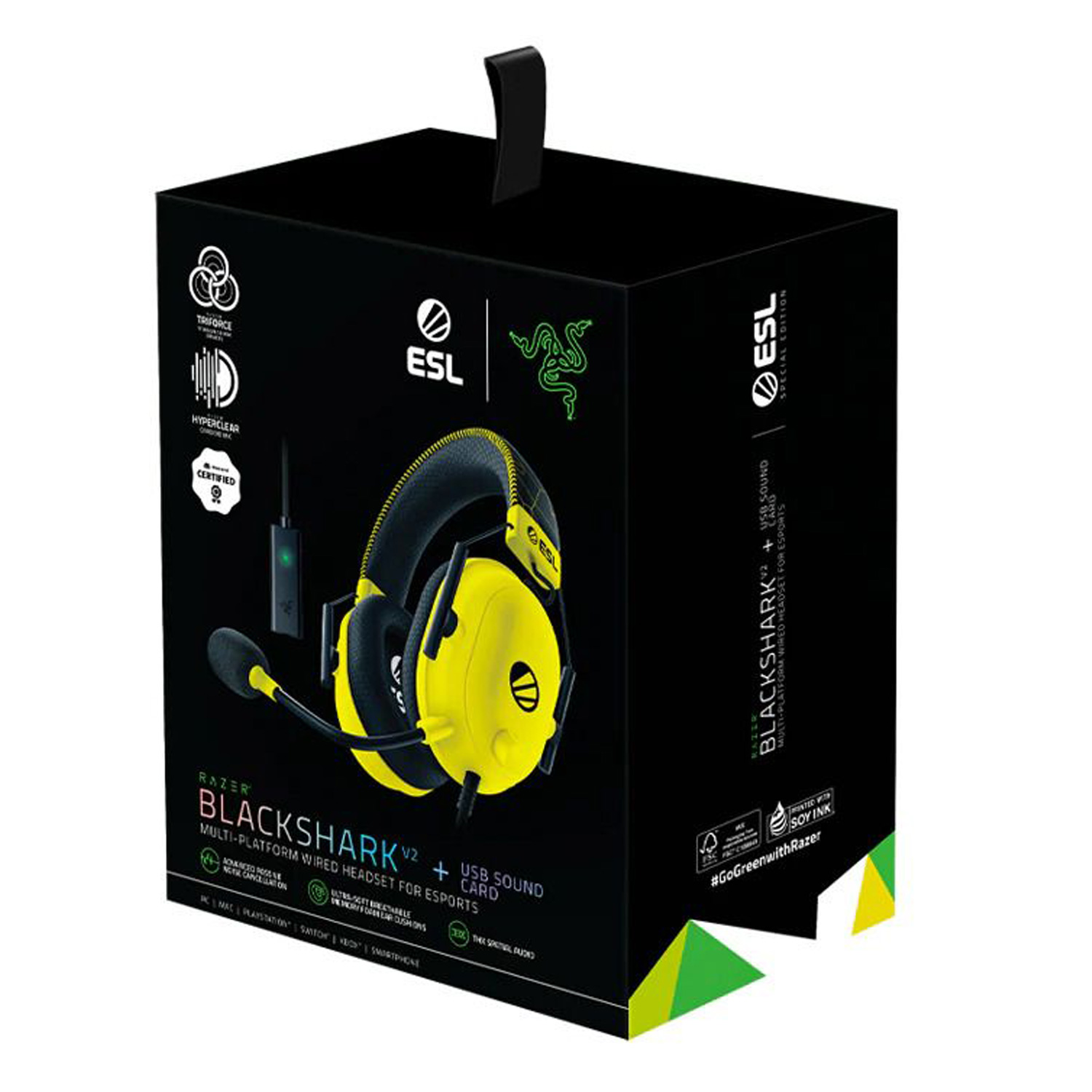 Headset Gamer Razer Blackshark V2 ESL + USB Sound Card - (RZ04-03230500-R3M1)