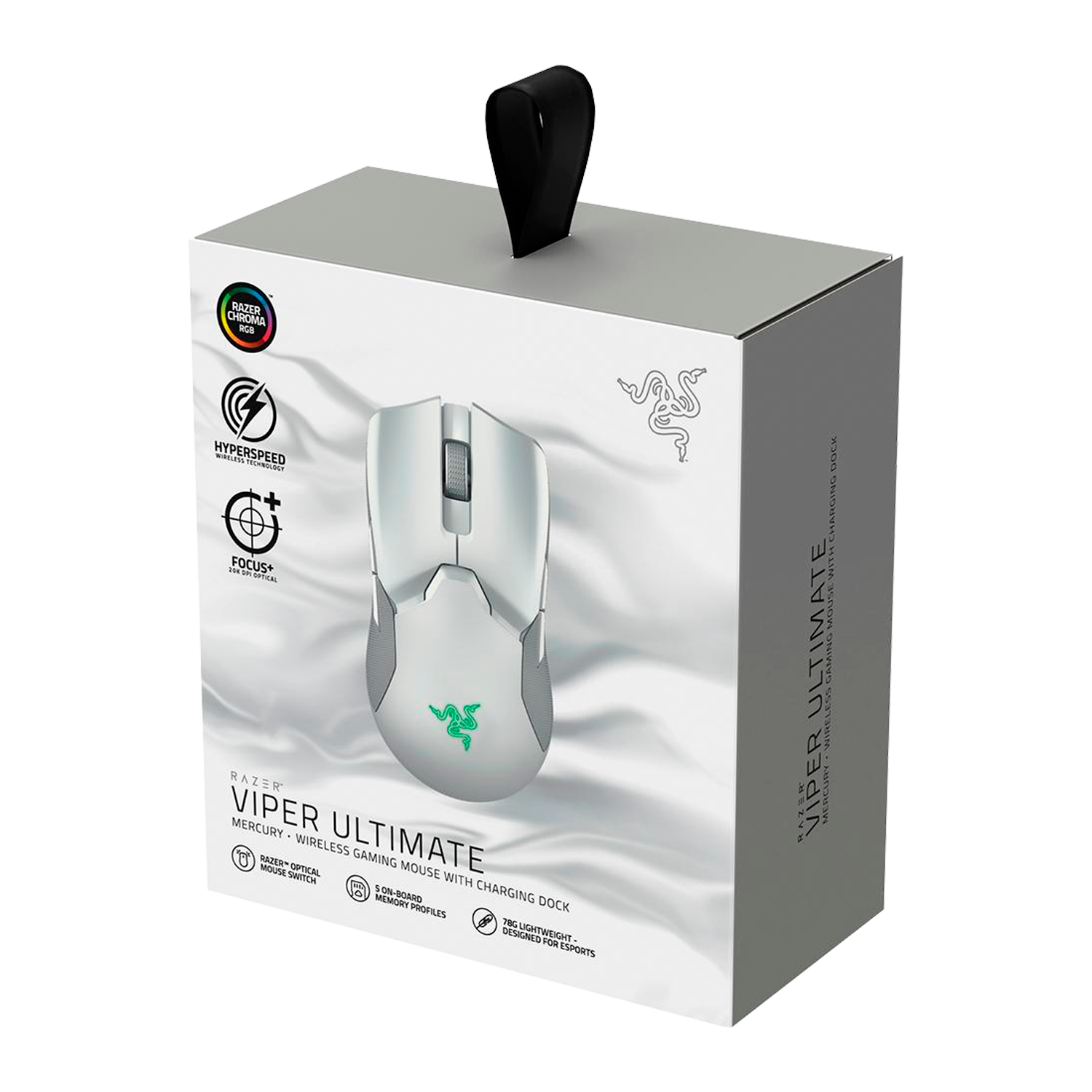 Mouse Sem Fio Gamer Razer Viper Ultimate 20.000 DPI / Chroma / 8 Botões / Switch Óptico / com Dock - Branco (RZ01-03050400-R3M1)