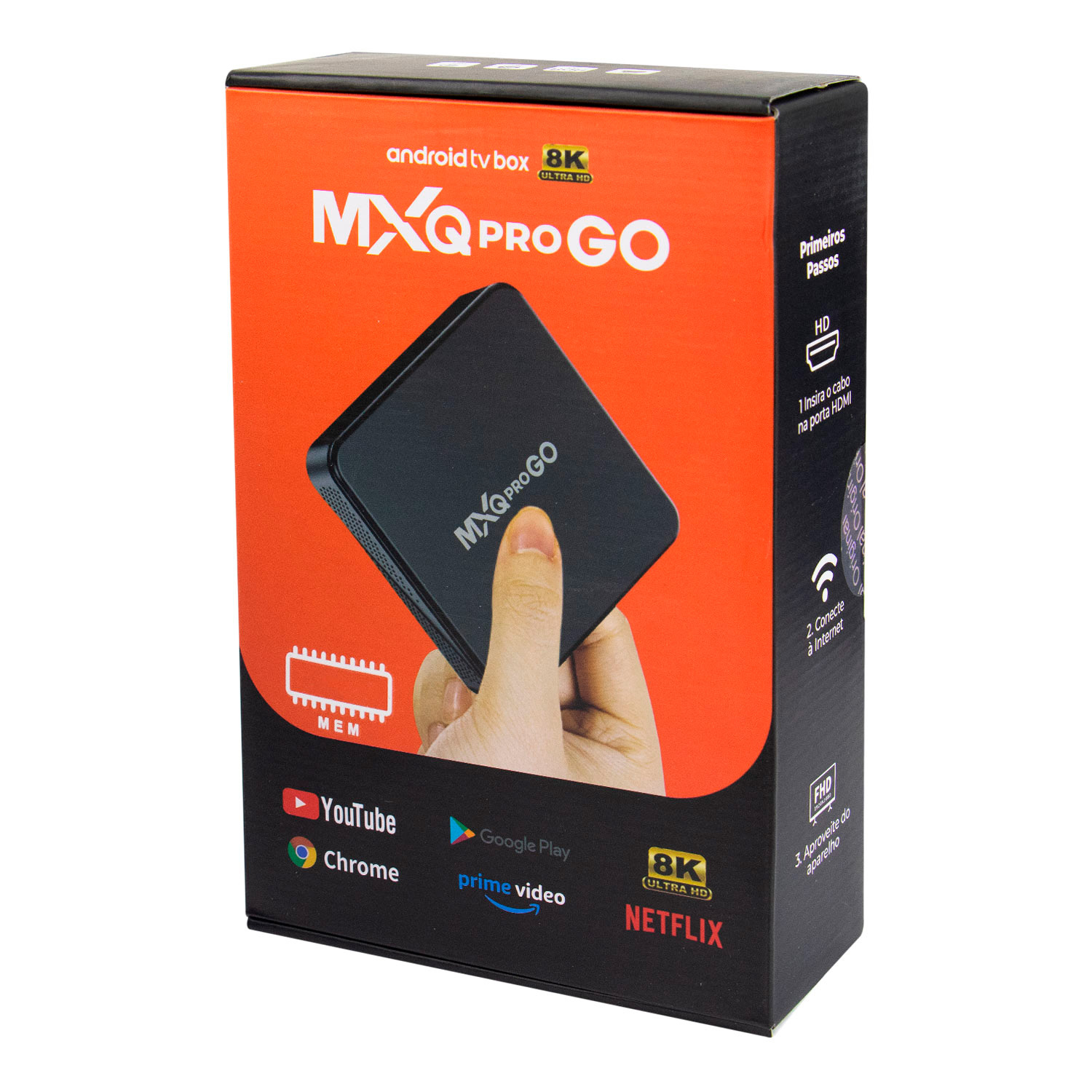 Receptor MXQ Pro GO 8K 256GB 64GB RAM Android 10 - Preto