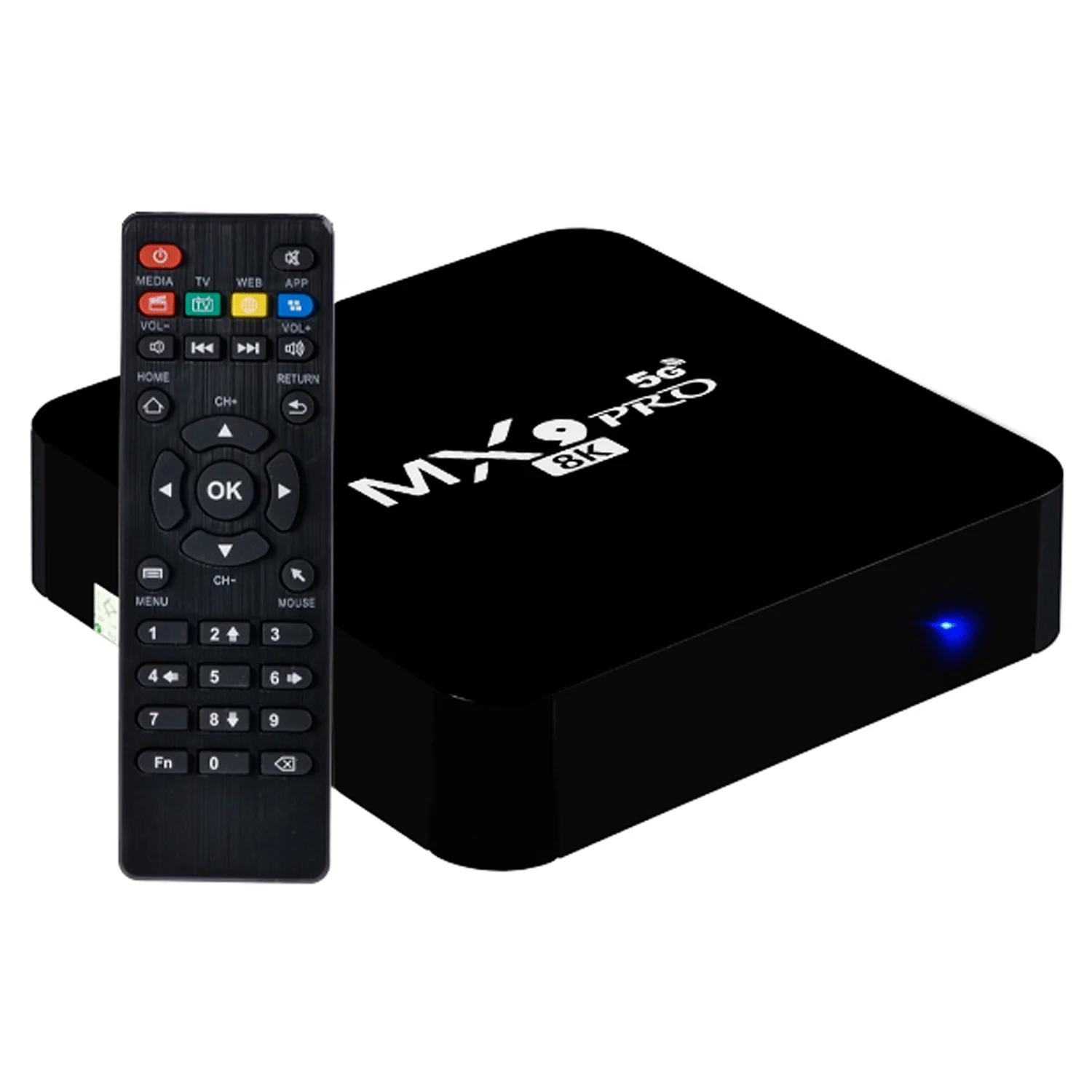 Receptor TV Box MX9 PRO 5G / 8K / 128GB / 8GB RAM / Flash / Wifi - Preto