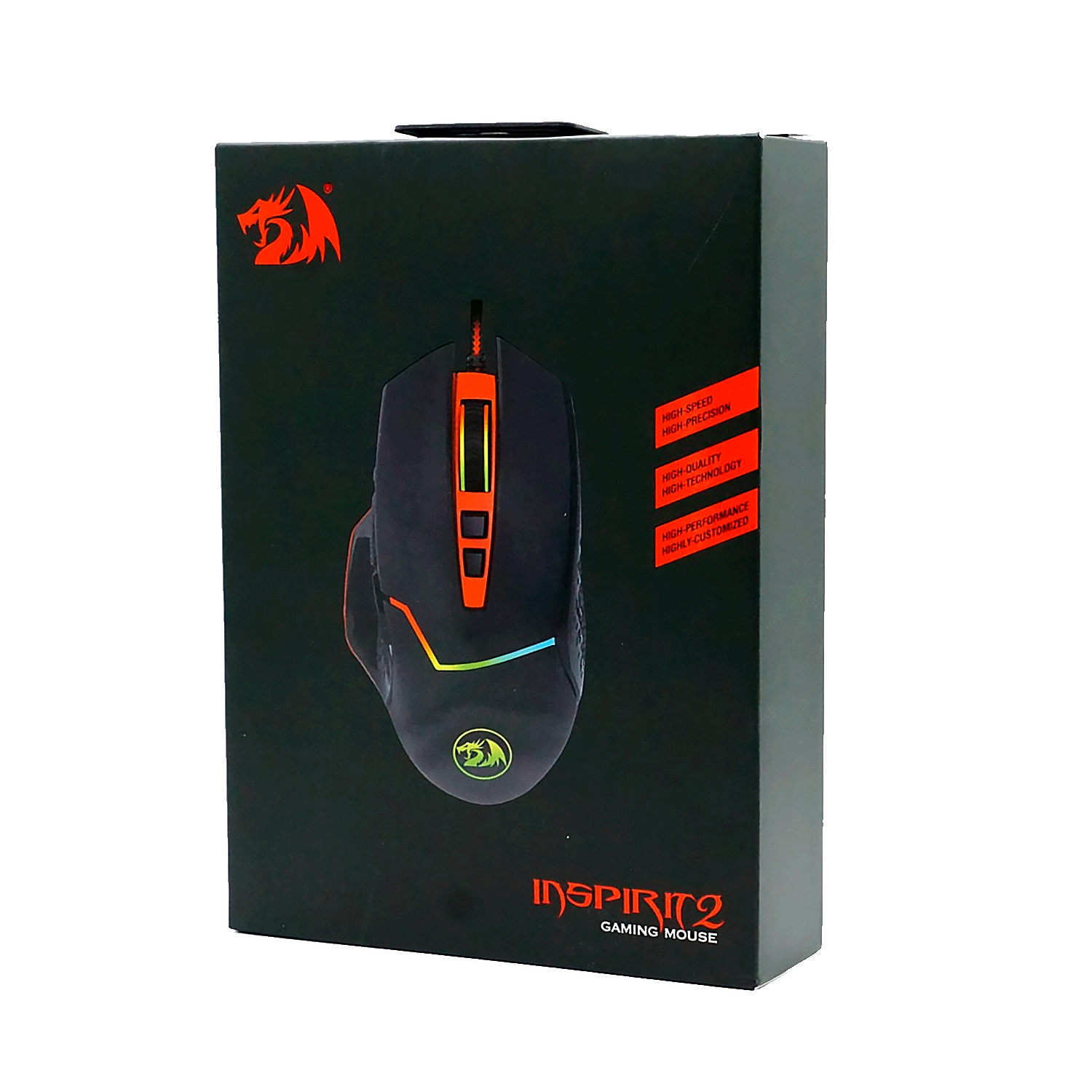 Mouse Gamer Redragon M907RGB Inspirit 2 / USB / 144000 DPI - Preto