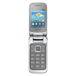 Celular Samsung GT-C3592 Flip / Dual SIM / Tela 2.4" / 850/900 / Câmera de 2MP - Prata 
