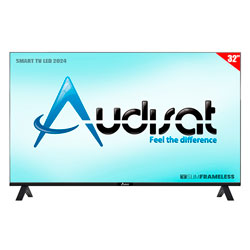 Smart TV Audisat AD-32 2024 32" HD Android Wi-Fi + Conversor Digital - Preto