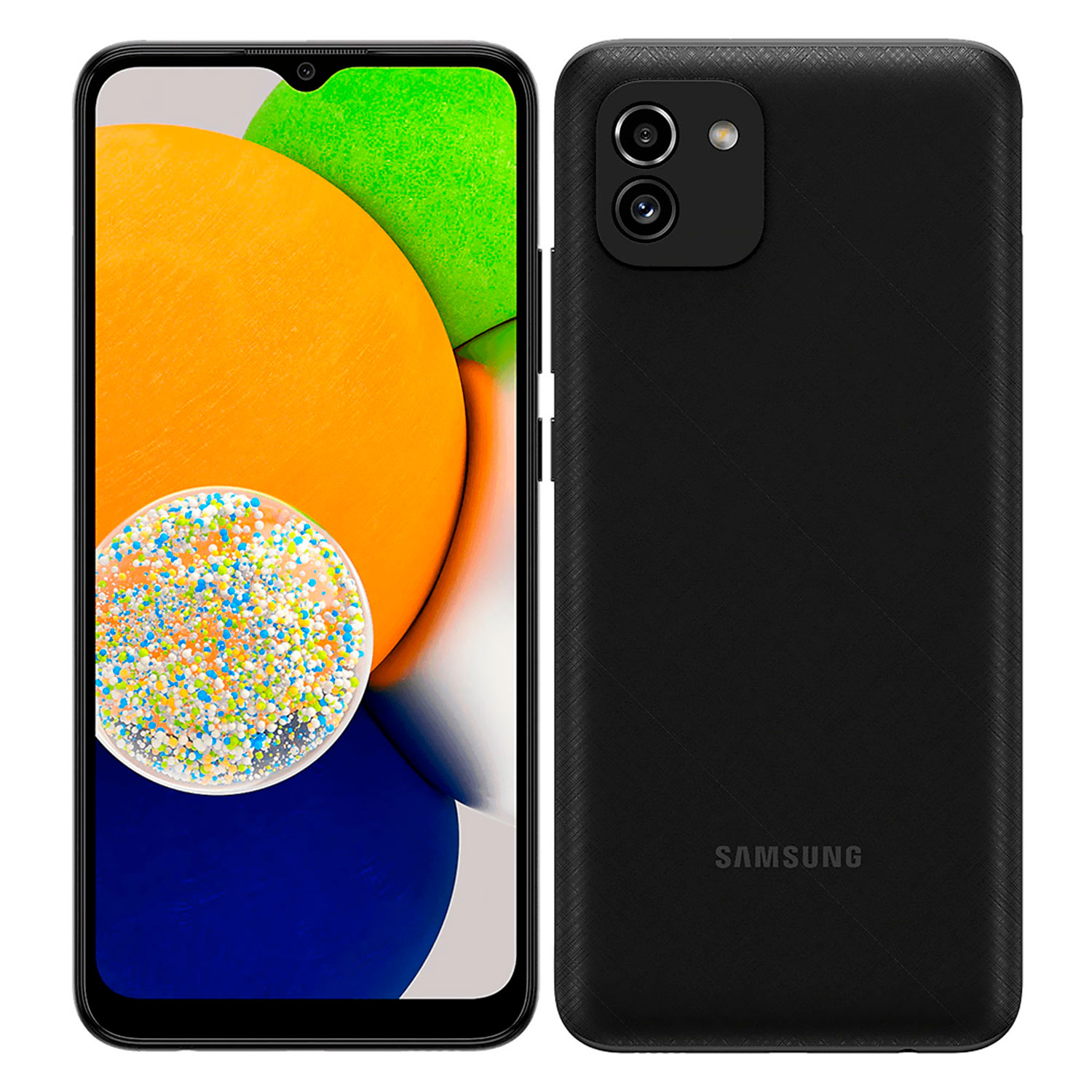 Smartphone Samsung Galaxy A03 SM-A035M 64GB 4GB RAM Dual SIM Tela 6.5" - Preto (Caixa Danificada) (Deslacrado)