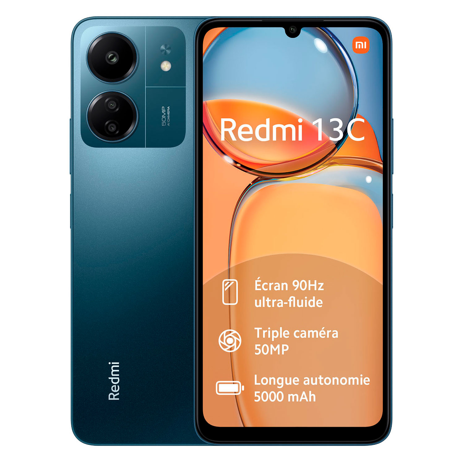 Smartphone Xiaomi Redmi 13C Global 256GB 8GB RAM Dual SIM Tela 6.74"- Azul (Lacre Pequeno)
