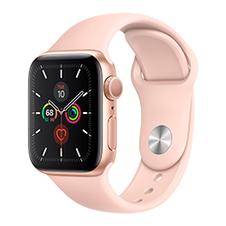 Apple Watch S5 FWVE2X/A Gold Aluminium Case 44mm / GPS / Oxímetro - Pink Sport Band (Recondicionado CPO)