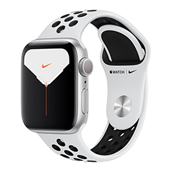 Apple Watch S5 FX3R2X/A Silver Aluminium Case 40mm / GPS / Oxímetro - Platinum / Black Nike Sport Band (Recondicionado CPO)