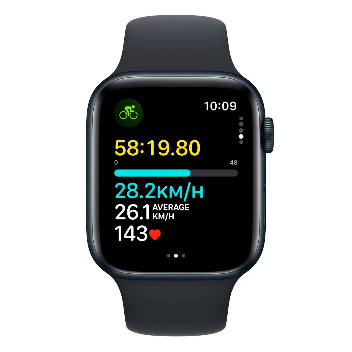 Apple Watch SE 2 2023 MRE73ZP/A GPS Caixa Alumínio 44mm Meia Noite - Esportiva Meia Noite S/M
