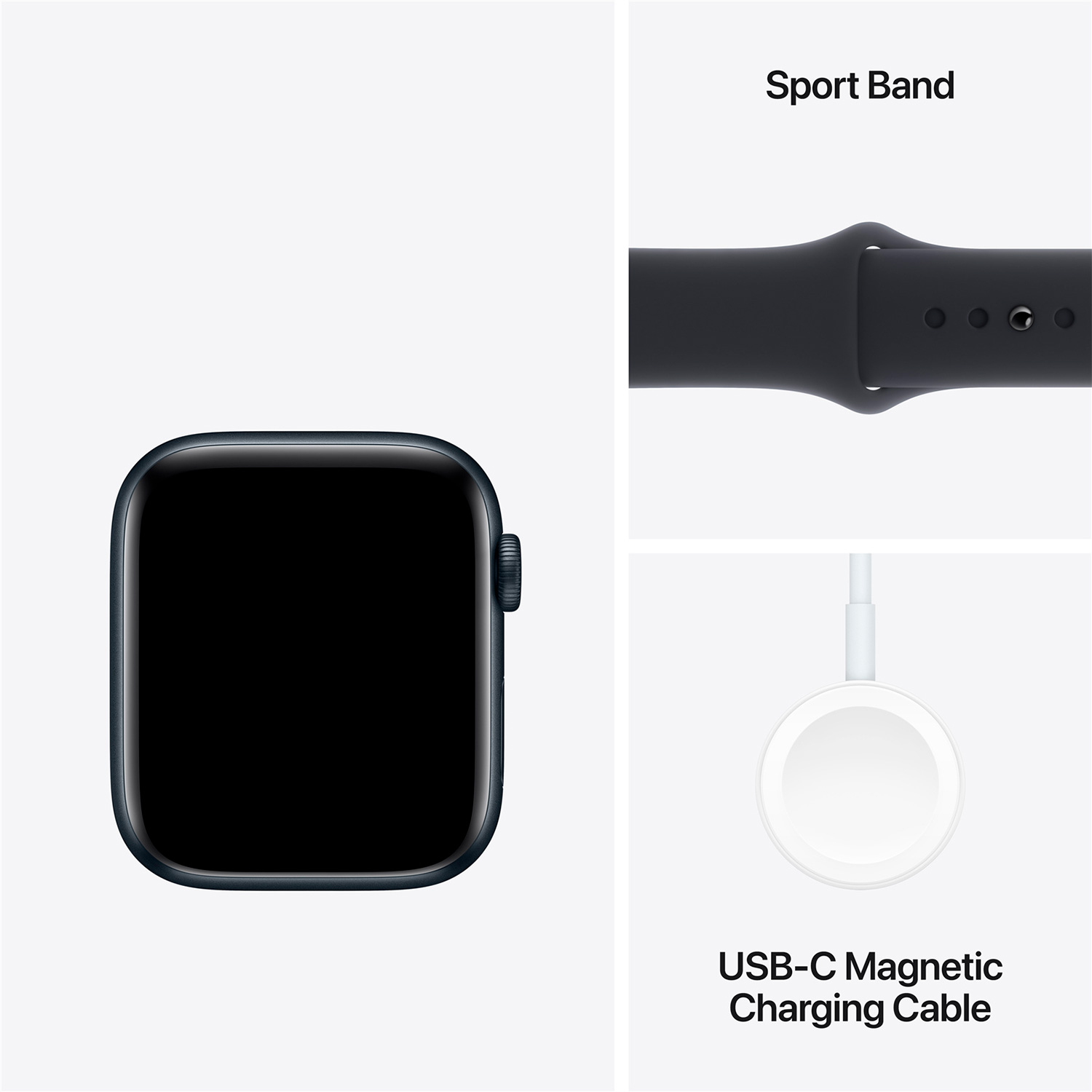 Apple Watch SE 2 2023 MRE93ZP/A Caixa Alumínio 44mm Meia Noite - Esportiva Meia Noite M/L