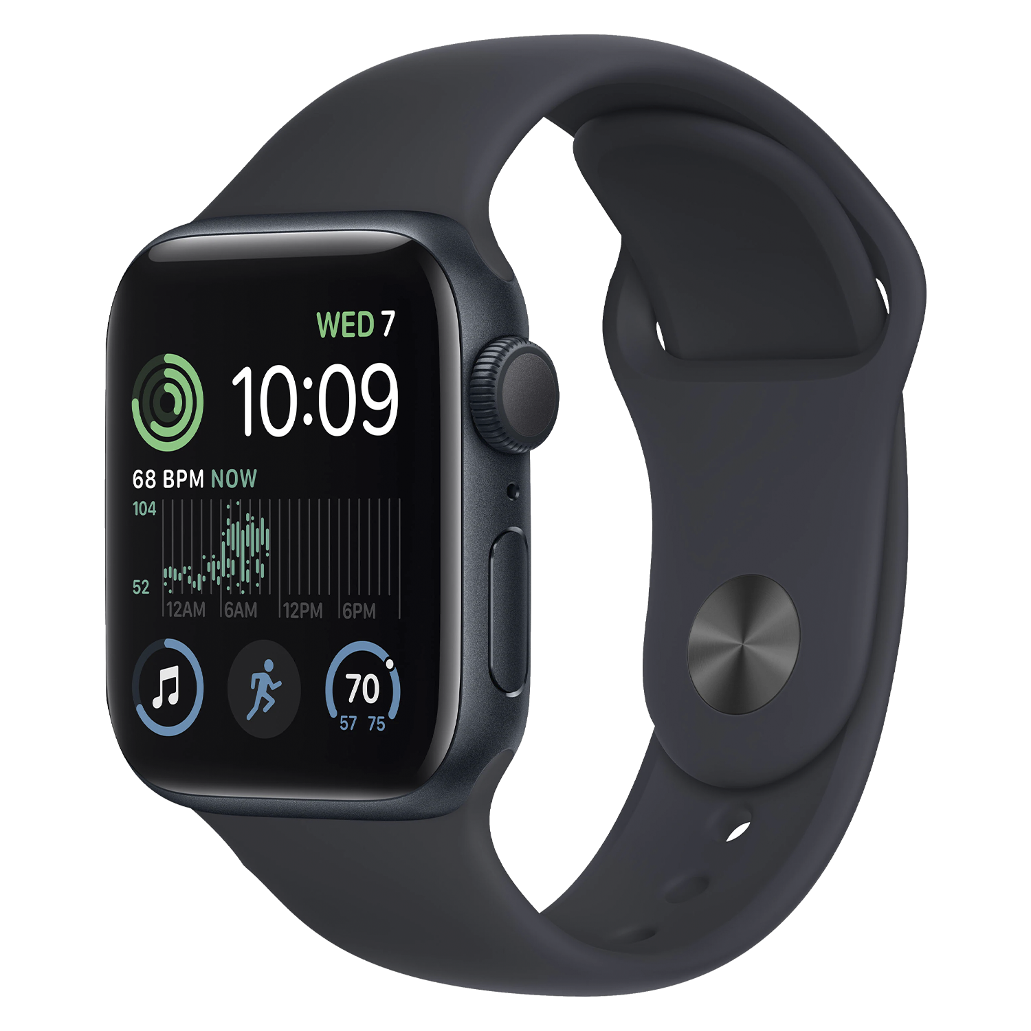 Apple Watch SE 2 MNT73LL/A Caixa Alumínio 40mm Meia Noite - Esportiva Meia Noite