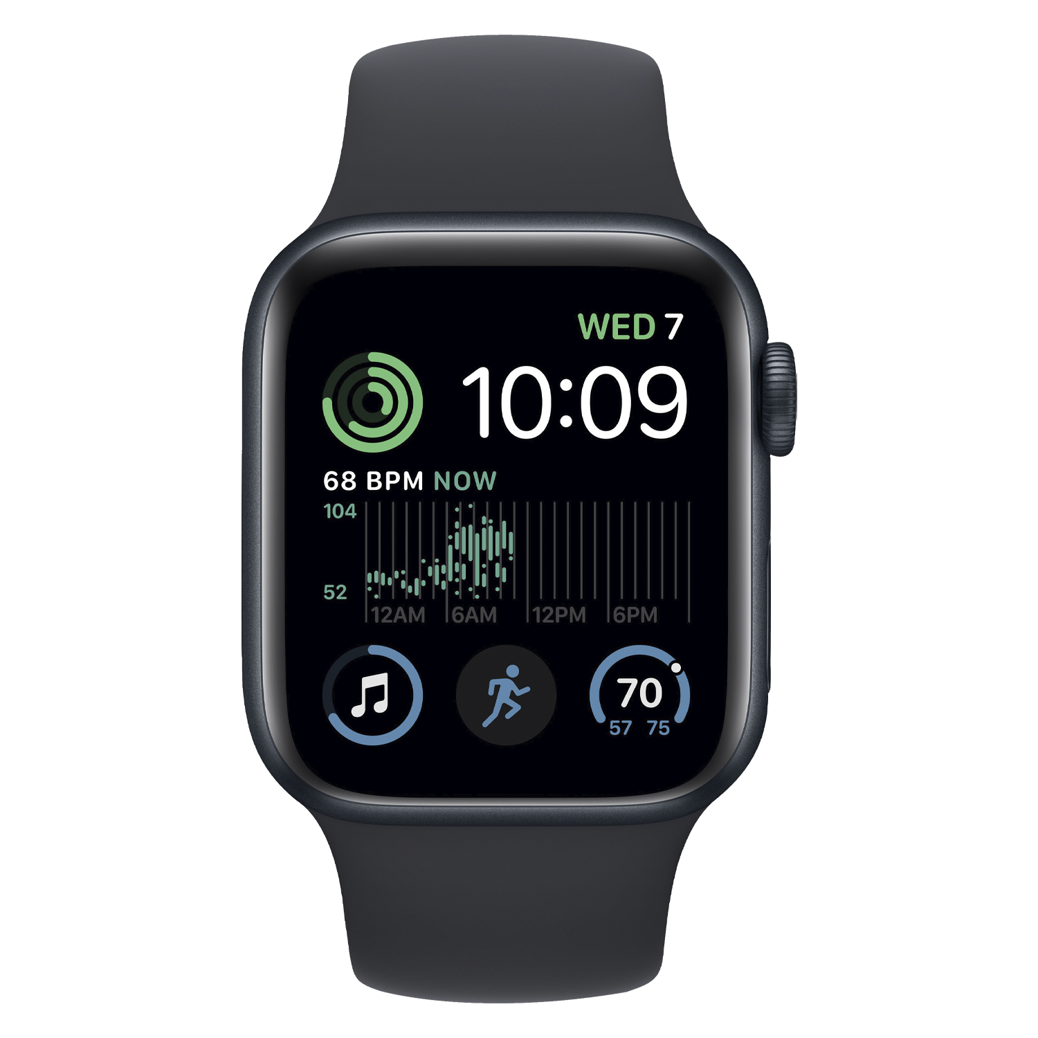 Apple Watch SE 2 MNT73LL/A Caixa Alumínio 40mm Meia Noite - Esportiva Meia Noite