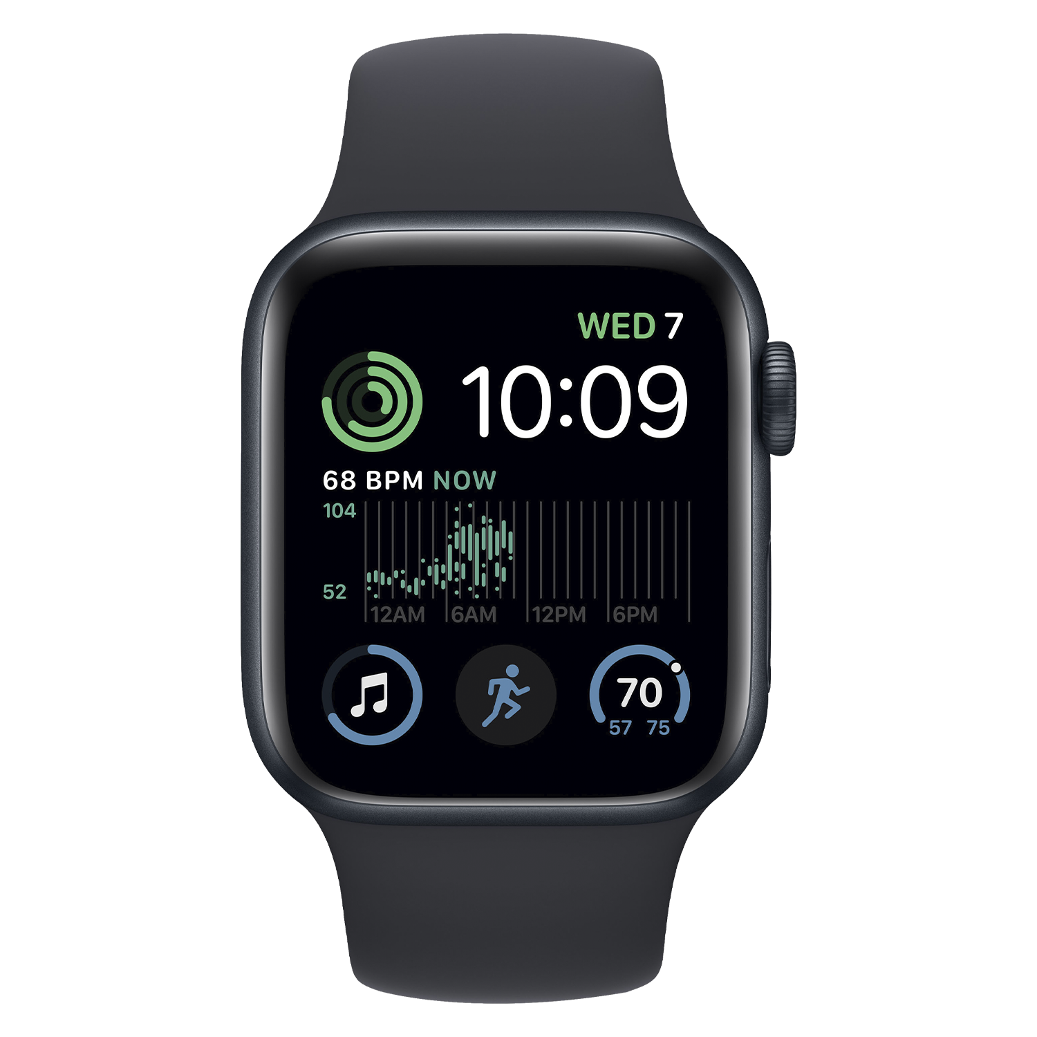 Apple Watch SE 2 MNT83LL/A Caixa Alumínio 40mm Meia Noite - Esportiva Meia Noite