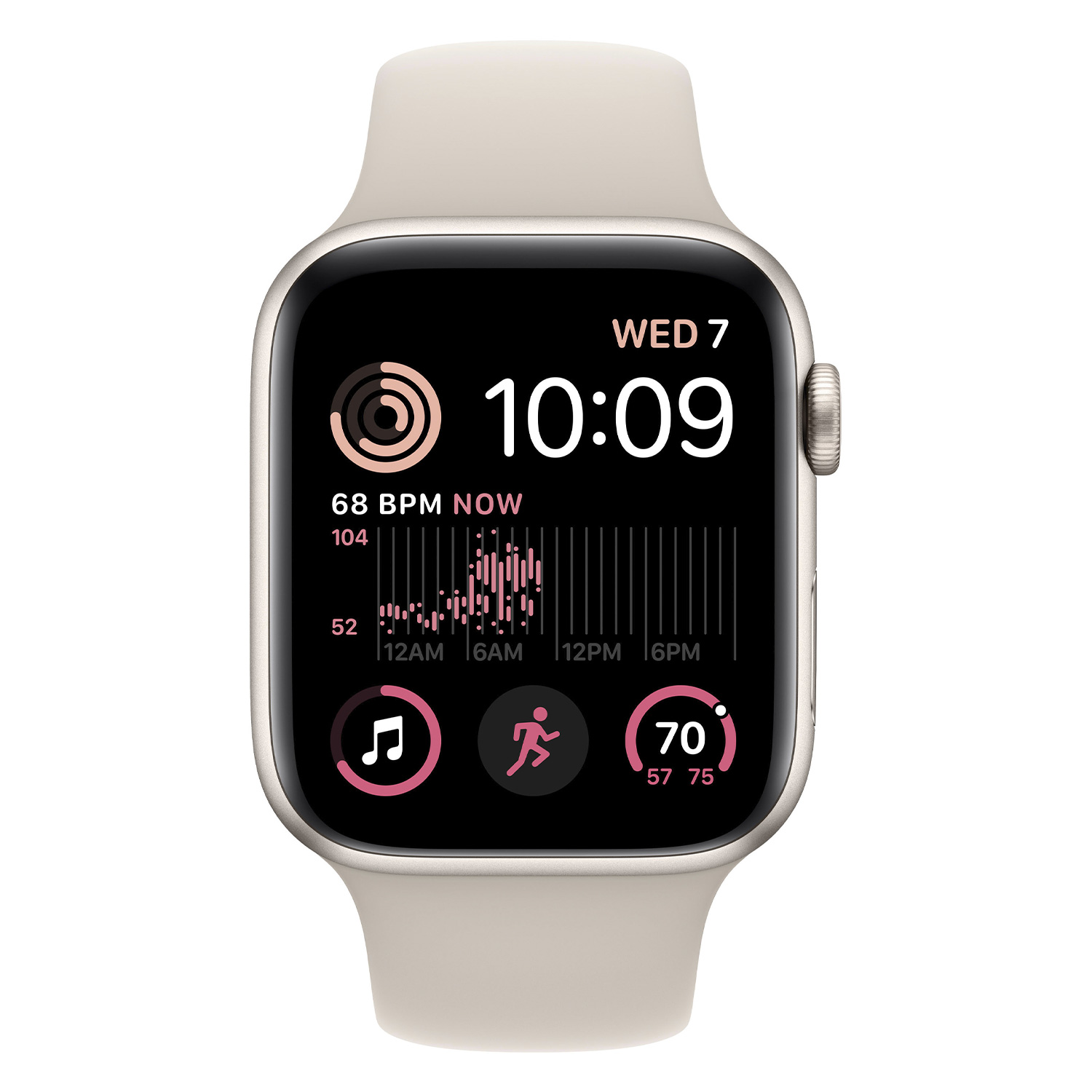 Apple Watch SE 2 MNTE3LL/A Caixa Alumínio 44mm Estelar - Esportiva Estelar