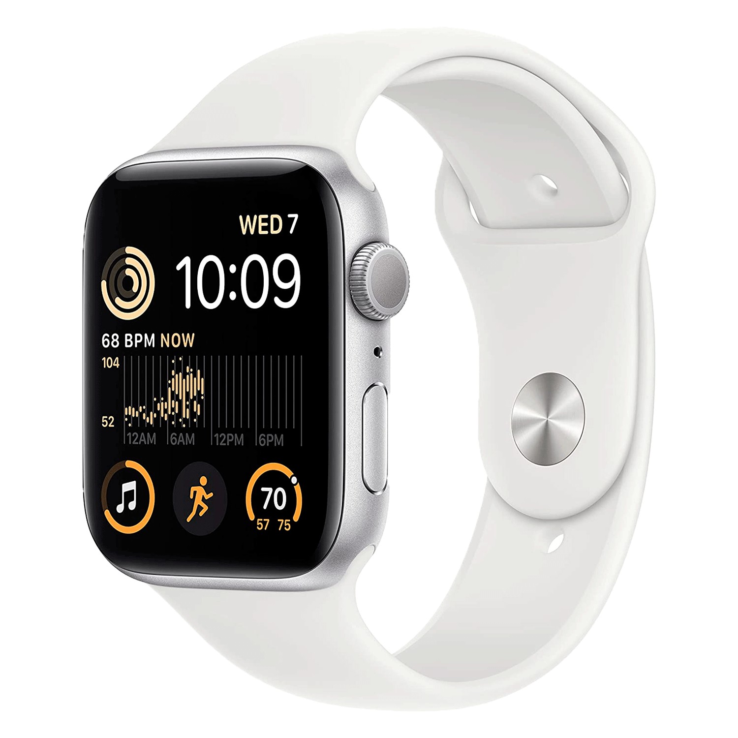 Apple Watch SE 2 MNTJ3LL/A Caixa Alumínio 44mm Prata - Esportiva Branco (Caixa Danificada)