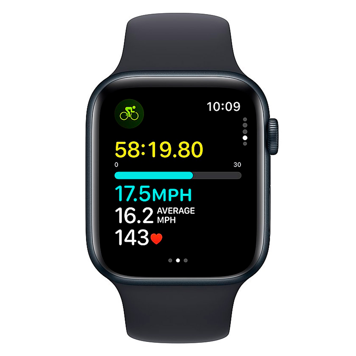 Apple Watch SE 2 MRE93LL/A Caixa Alumínio 44mm Meia Noite - Esportiva Meia Noite M/L