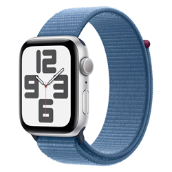 Apple Watch SE 2 MREF3LL/A Caixa Alumínio 44mm Prata - Loop Esportiva Azul 
