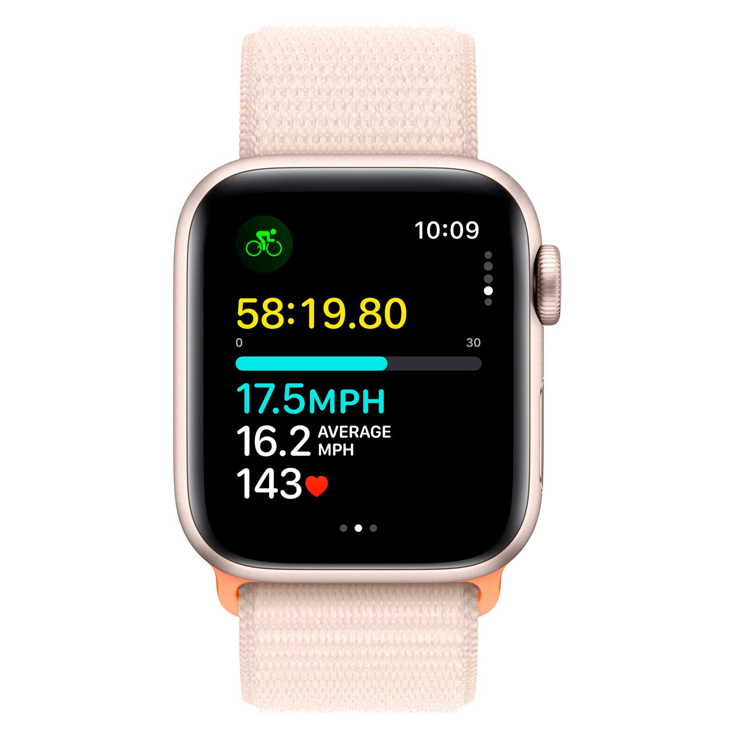 Apple Watch SE 2 MRG33LL/A Celular + GPS Caixa Alumínio 40mm Estelar - Loop Esportiva Estelar S/L