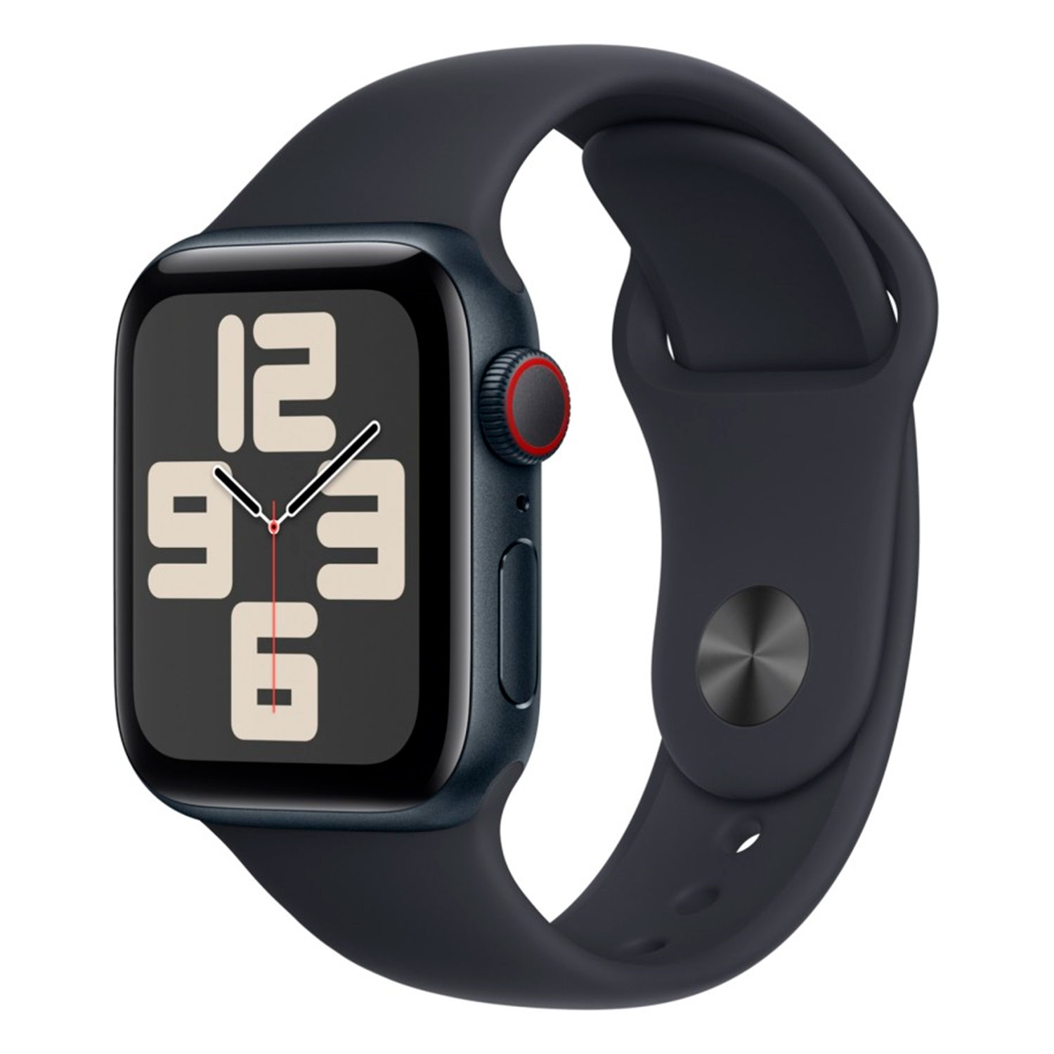 Apple Watch SE 2023 MR9Y3LL/A Caixa Alumínio 40mm Meia Noite - Esportiva Meia Noite M/L