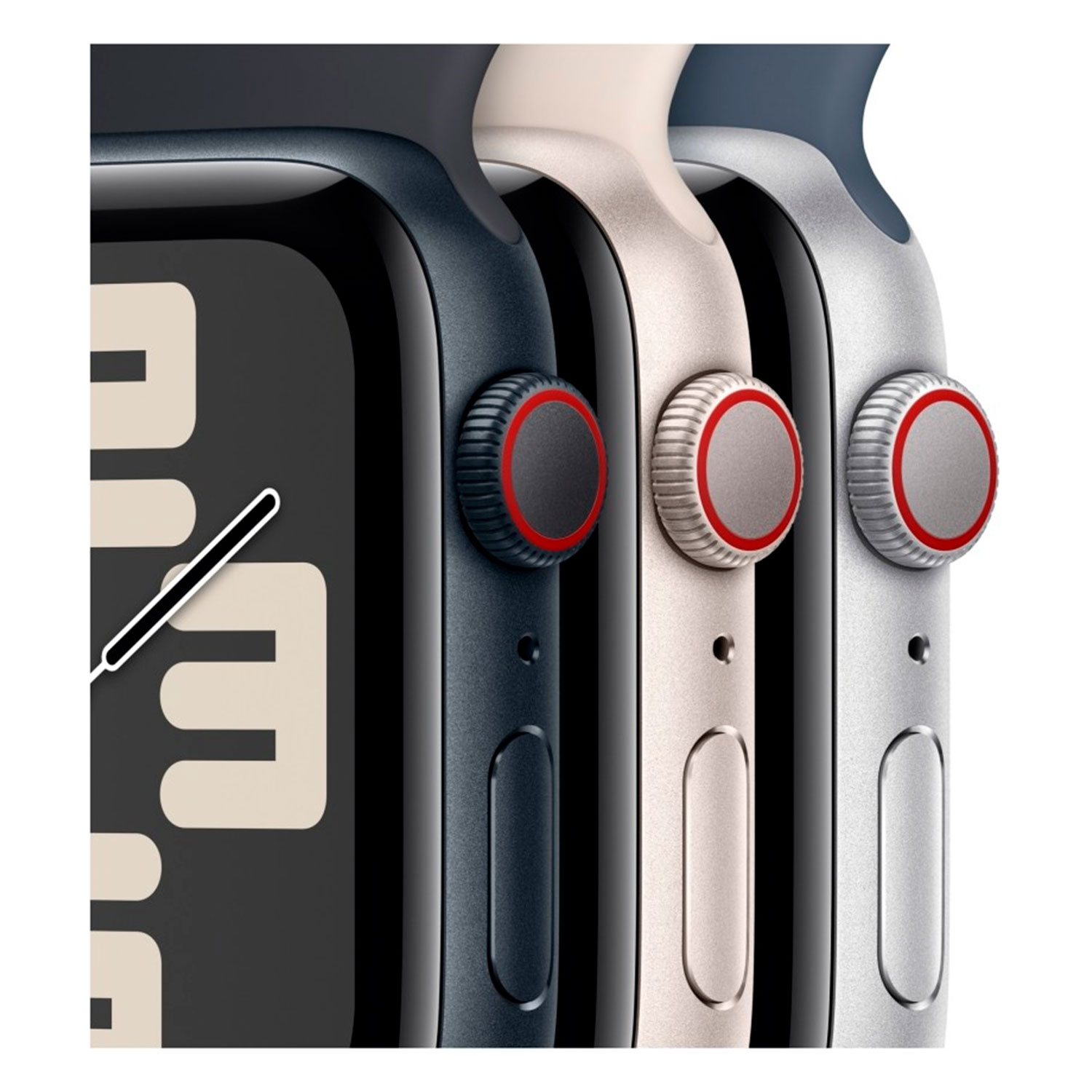 Apple Watch SE 2023 MR9Y3LL/A Caixa Alumínio 40mm Meia Noite - Esportiva Meia Noite M/L