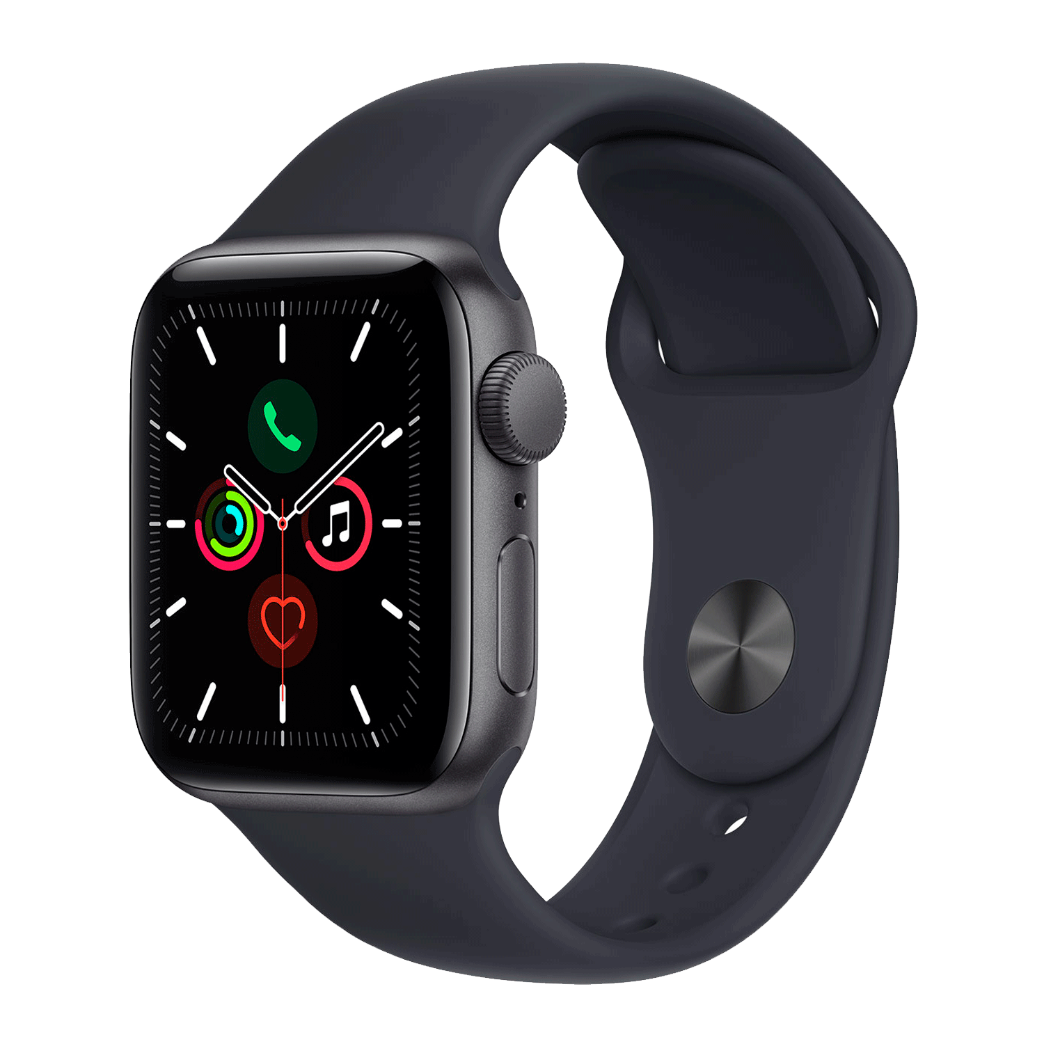 Apple Watch SE MKQ13LL/A Caixa Alumínio 40mm Cinza Espacial - Esportiva Meia Noite