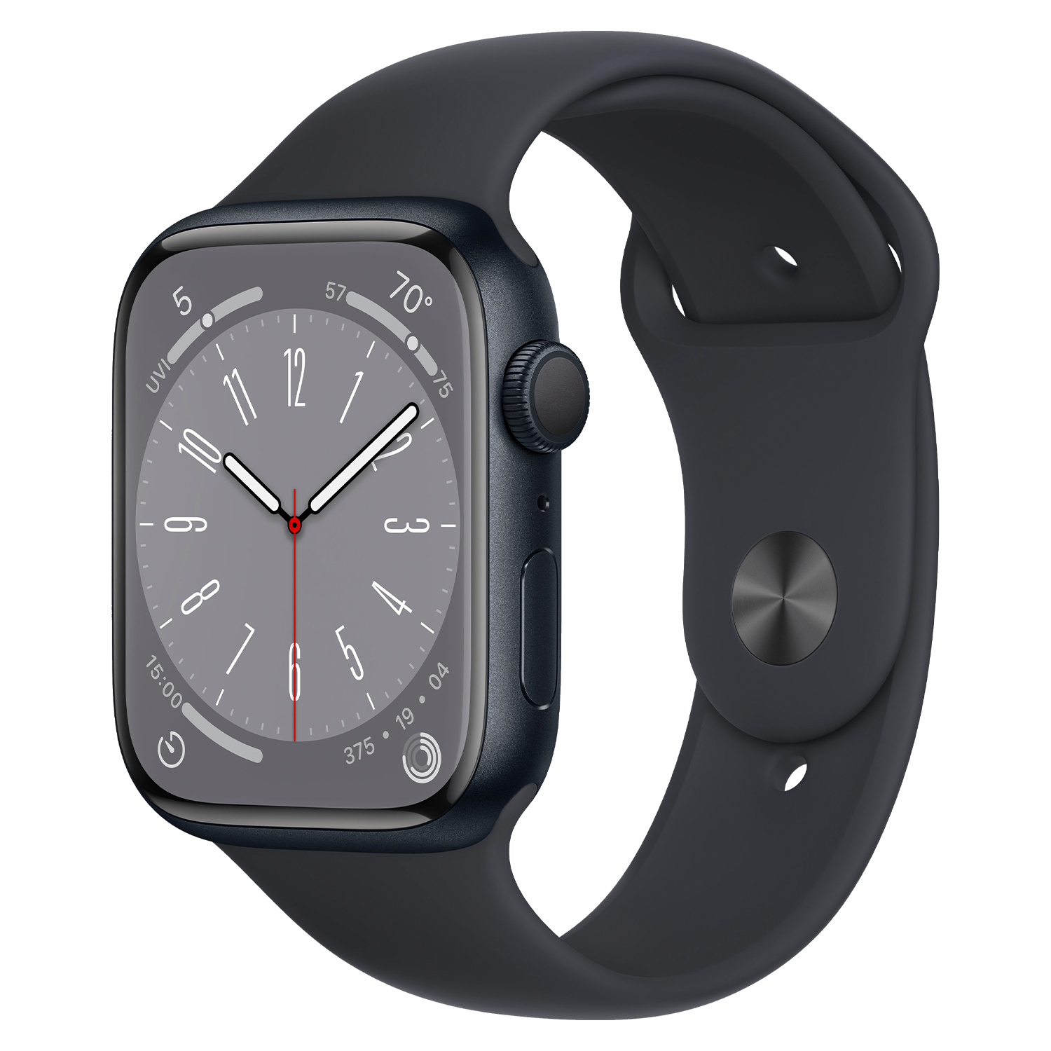 Apple Watch Series 8 MNUJ3LL/A Caixa Alumínio 45mm Meia Noite - Esportiva Meia Noite