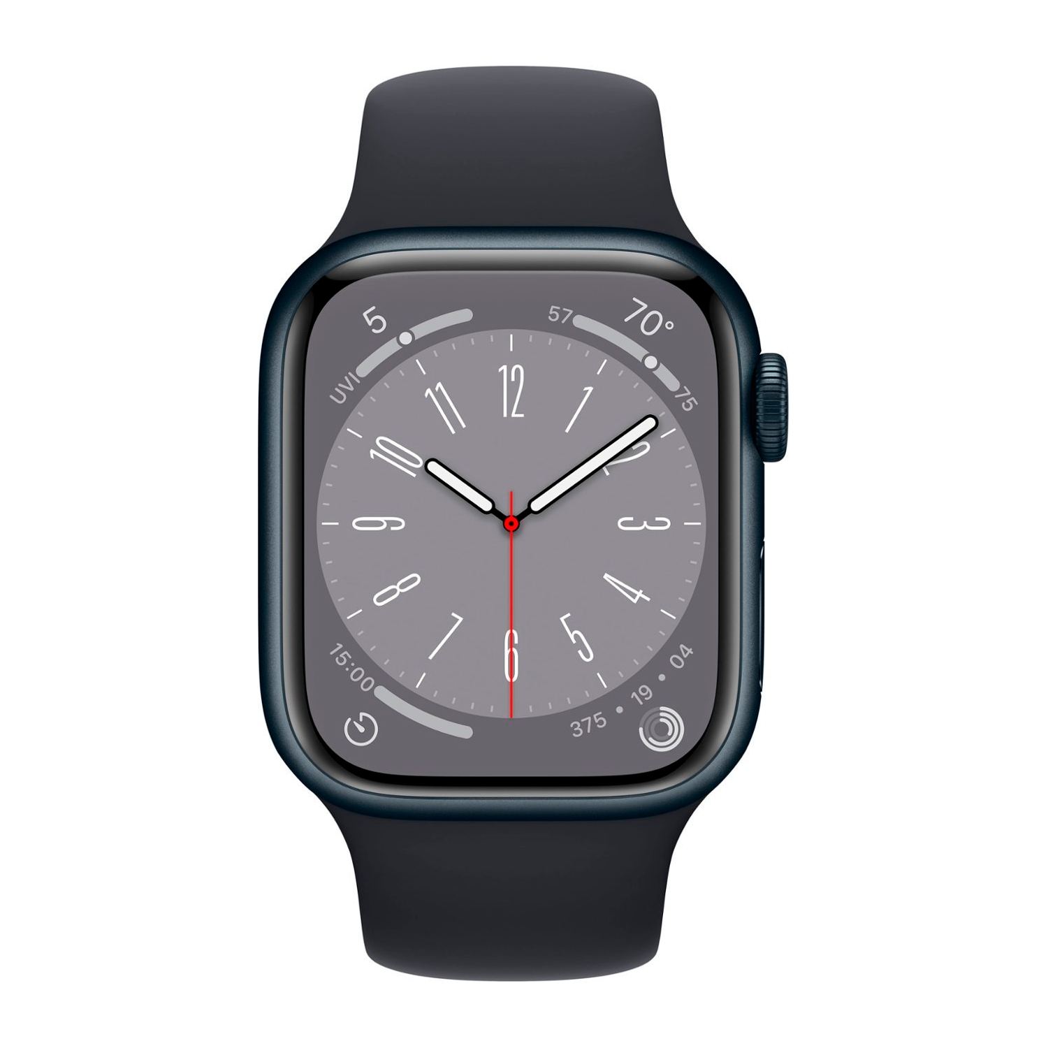 Apple Watch Series 8 MNVJ3LL/A Celular + GPS Caixa Alumínio 45mm Meia Noite - Esportiva Meia Noite
