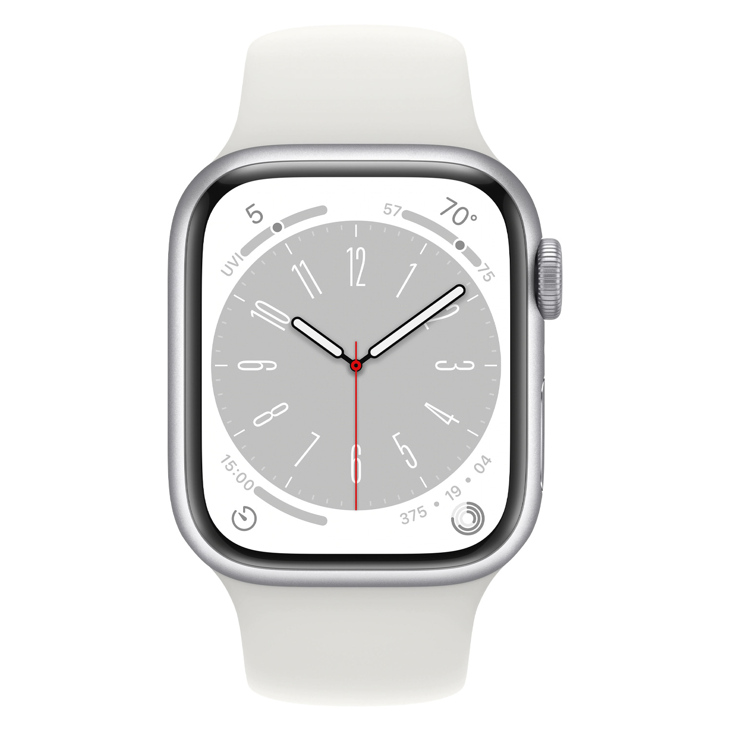 Apple Watch Series 8 MP6M3LL/A GPS + Oximetro Caixa Alumínio 41mm Prata - Branco