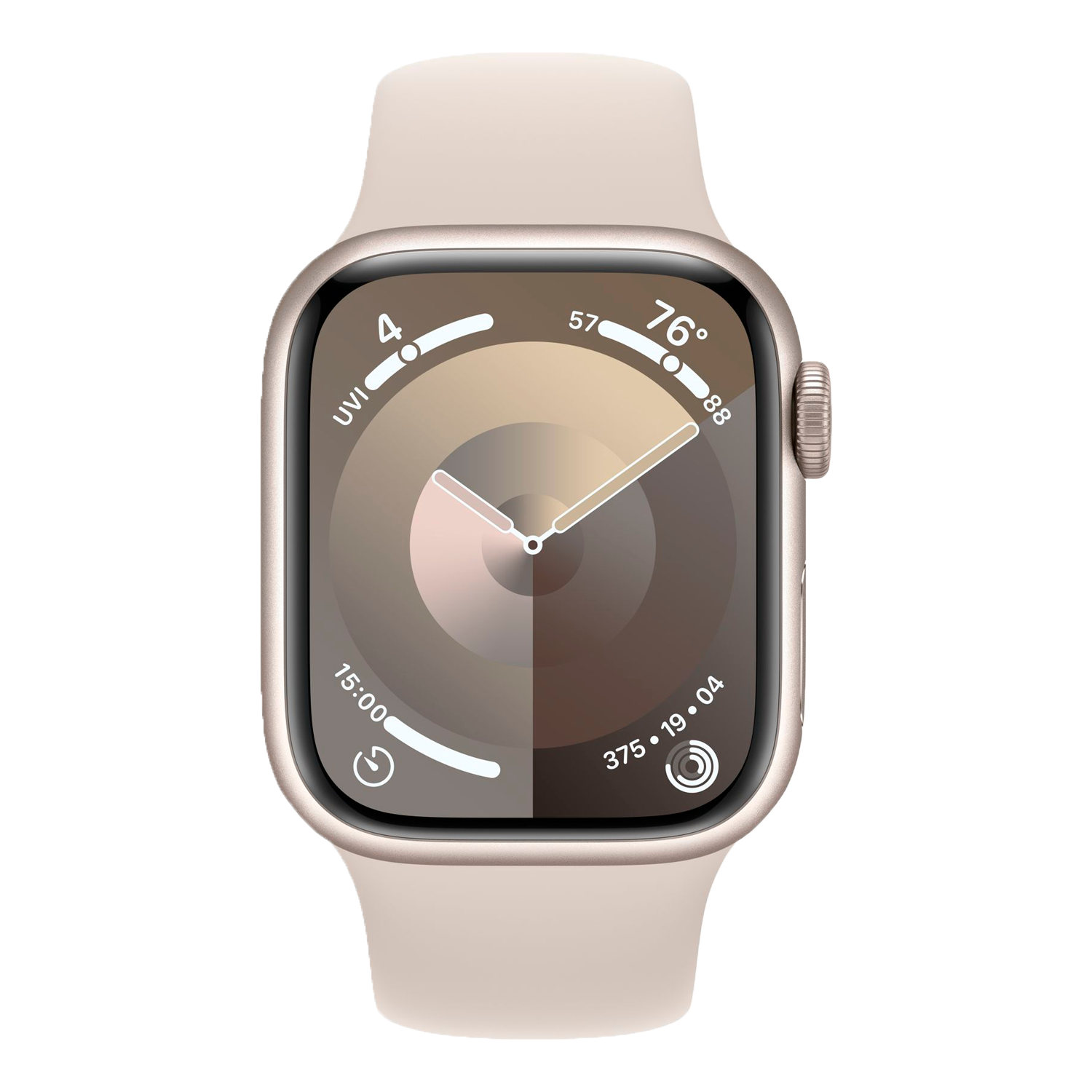 Apple Watch Series 9 MR8T3LL/A Caixa Alumínio 41mm Estelar - Esportiva Estelar S/M
