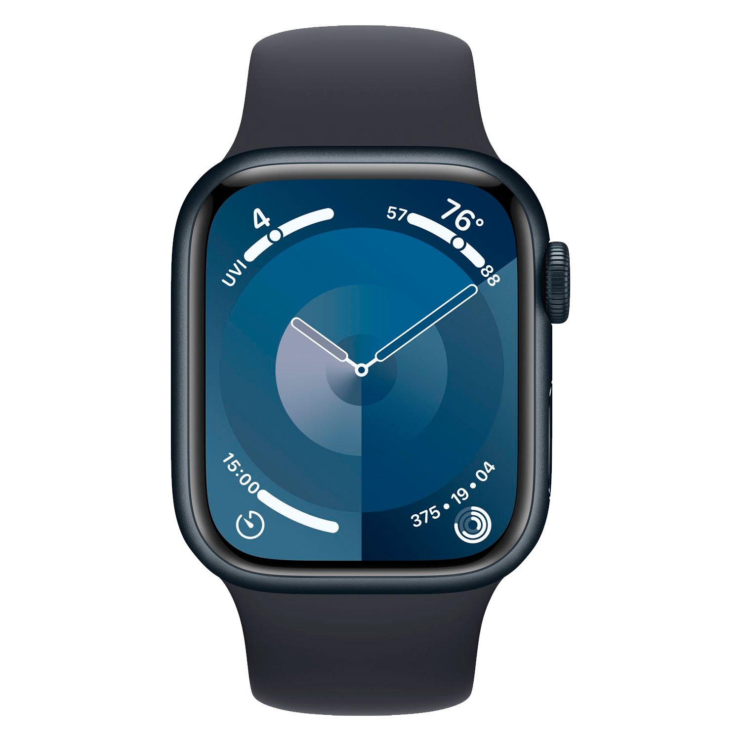 Apple Watch Series 9 MR8X3LL/A Caixa Alumínio 41mm Meia Noite - Esportiva Meia Noite M/L