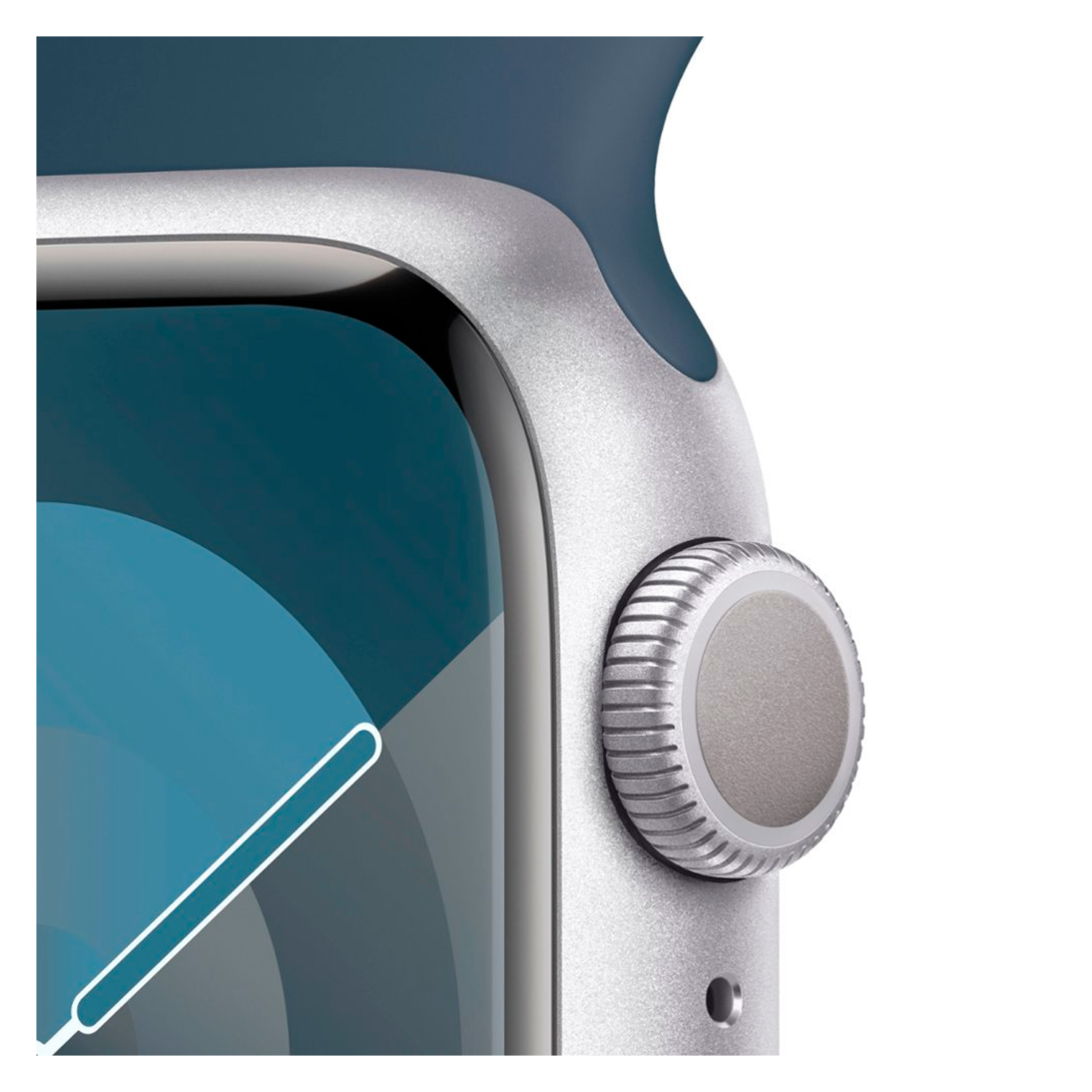 Apple Watch Series 9 MR903LL/A Caixa Alumínio 41mm Prata - Esportiva Azul Tempestade (Caixa Danificada)