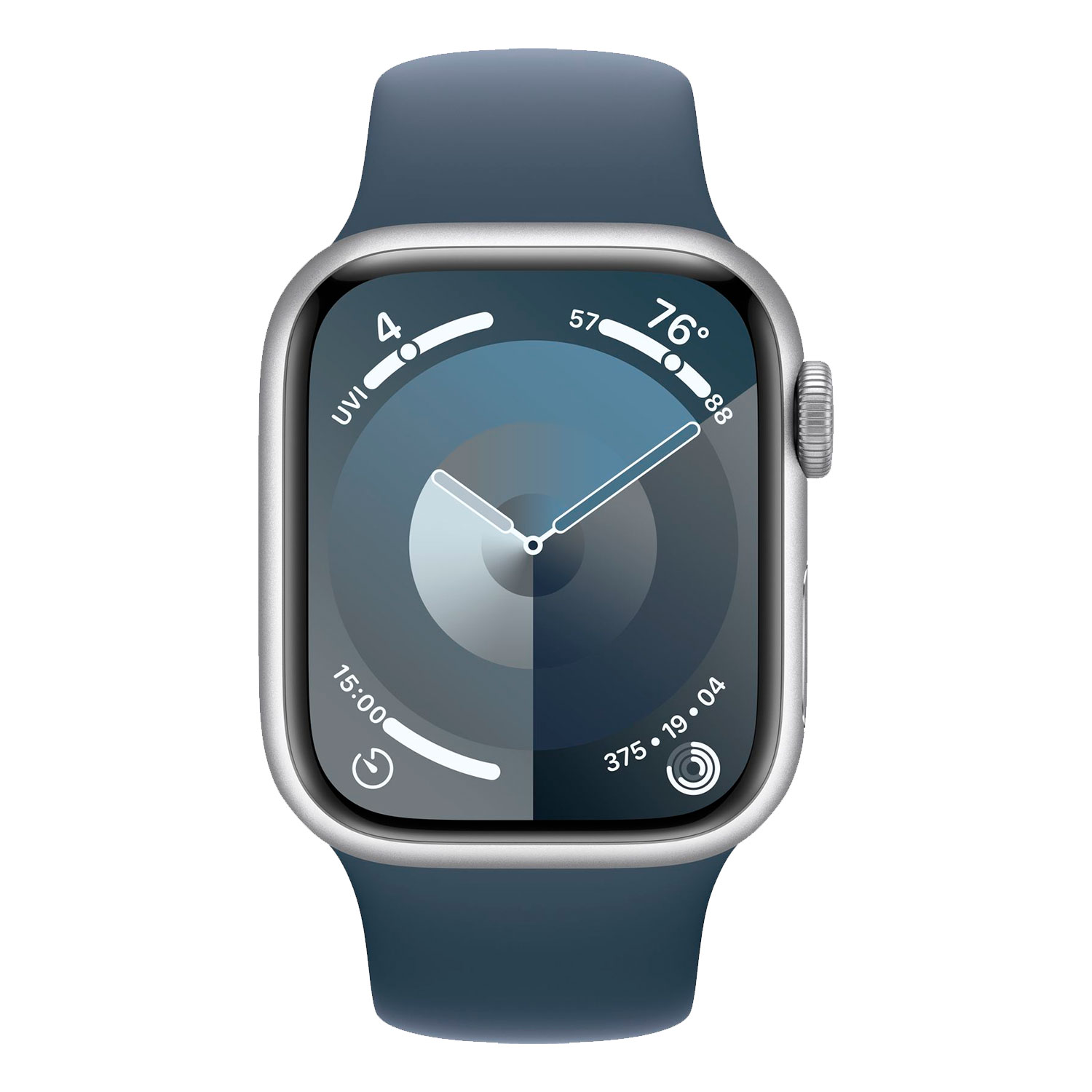 Apple Watch Series 9 MR903LL/A Caixa Alumínio 41mm Prata - Esportiva Azul
