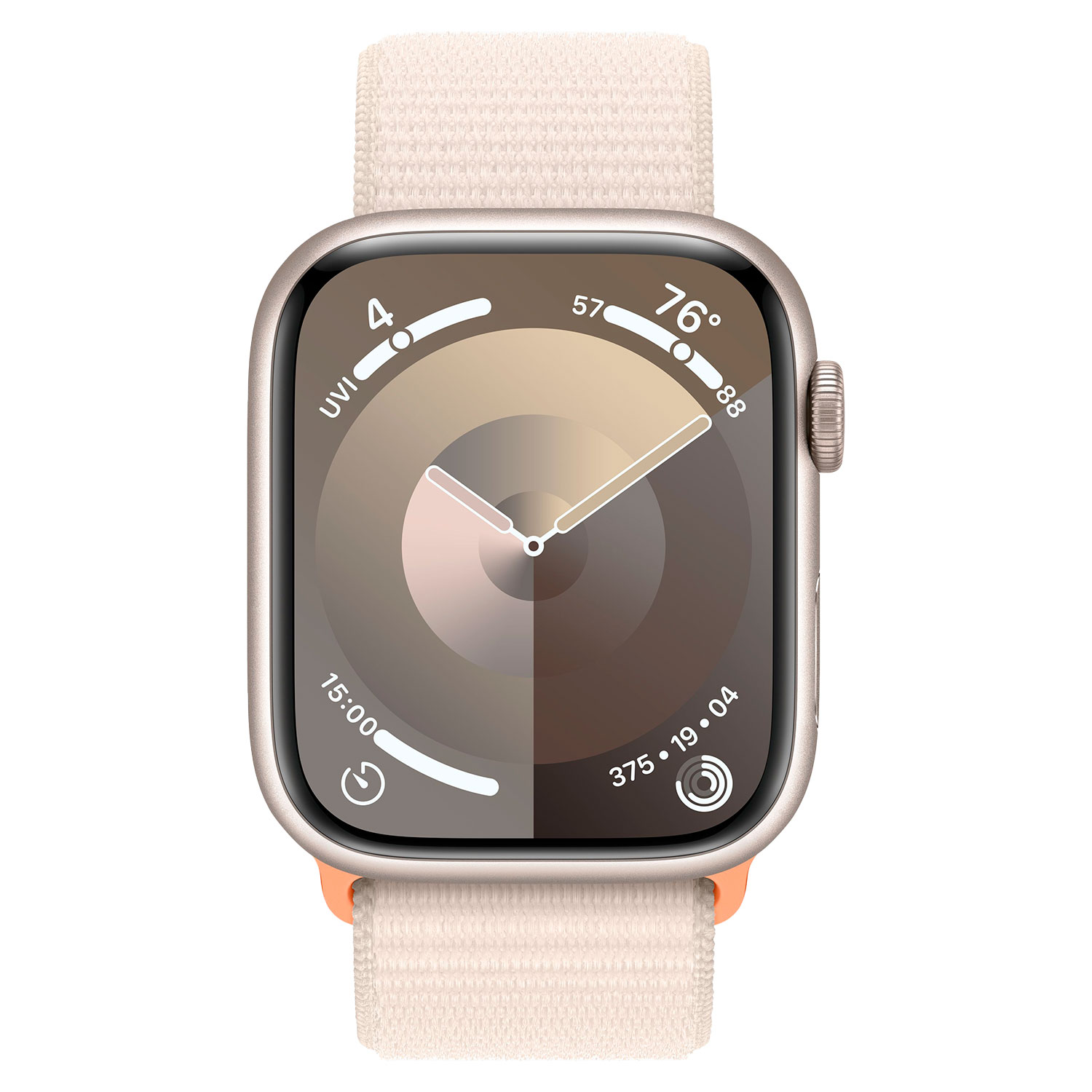 Apple Watch Series 9 MR983LW/A Caixa Alumínio 45mm Estelar - Loop Esportiva Estelar