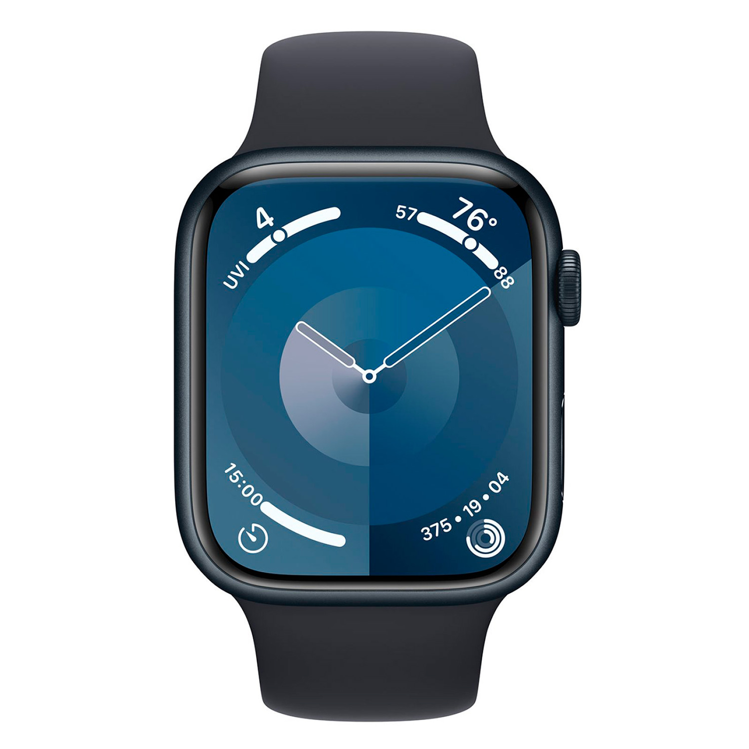 Apple Watch Series 9 MR993LW/A Caixa Alumínio 45mm Meia Noite - Esportiva Meia Noite S/M